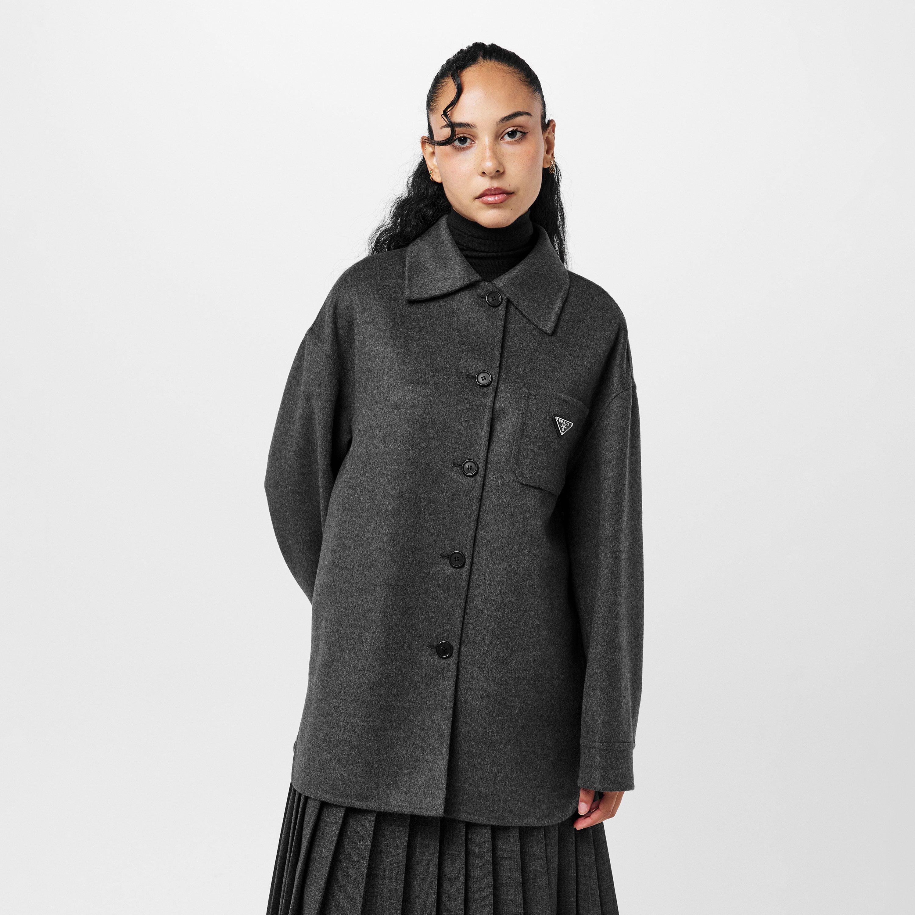 Ardesia - Prada - Women's Double Cashwool Wool Cashmere Long Sleeve Overshirt - 3