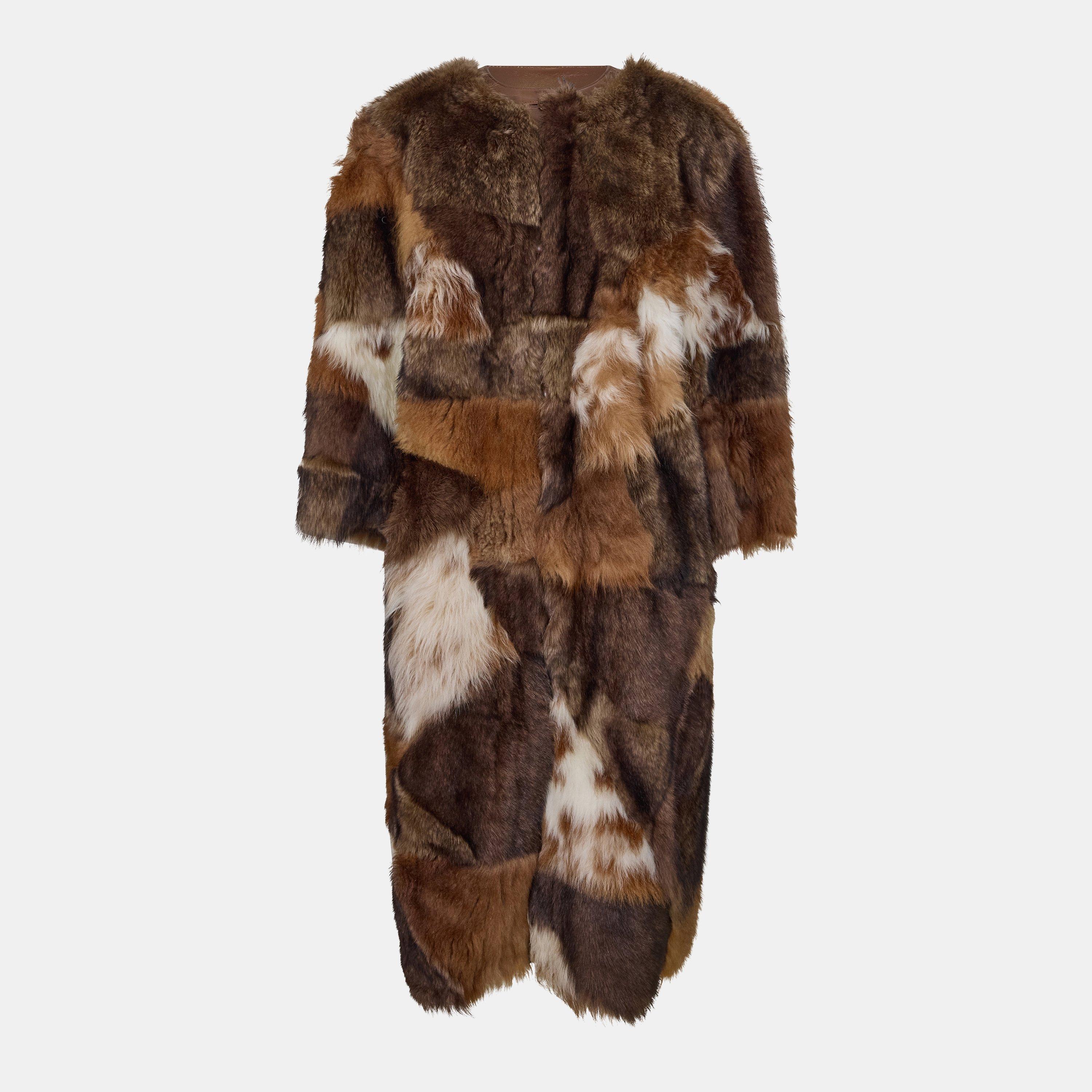 Prada Women's Patchwork Textured Insulated Shearling Jacket