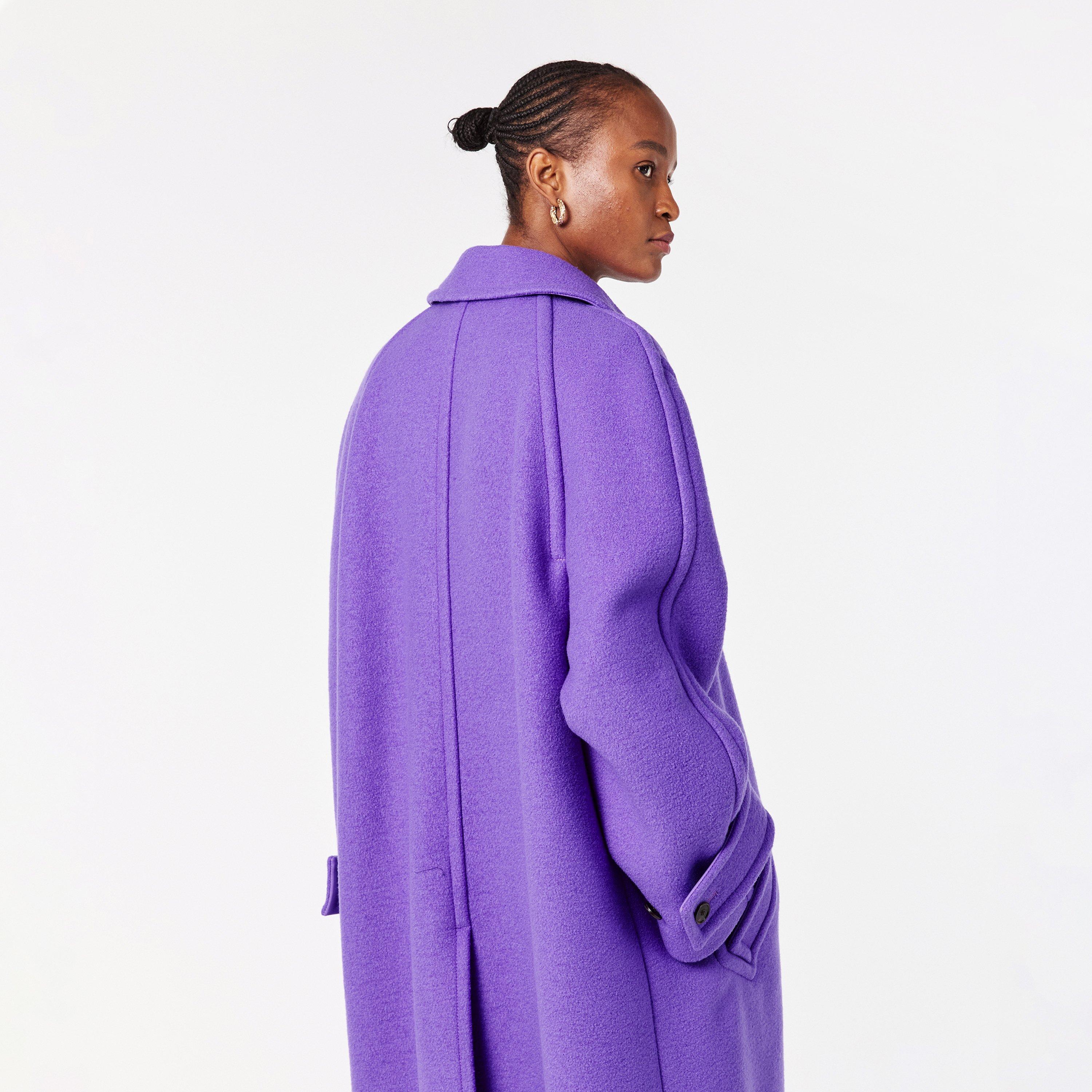 Magic Purple - Gucci - Women's Wool Overcoat - 4