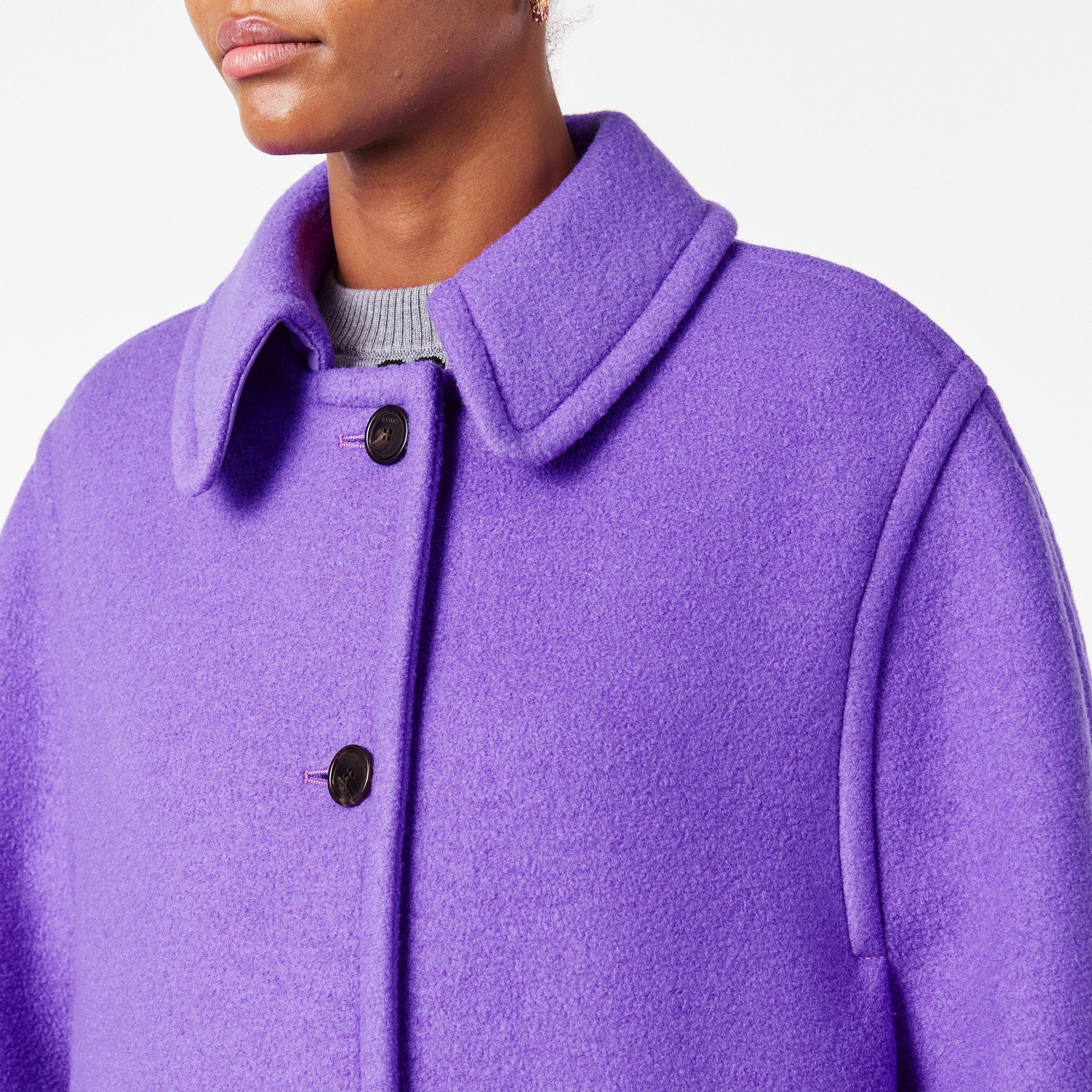 Magic Purple - Gucci - Women's Wool Overcoat - 5