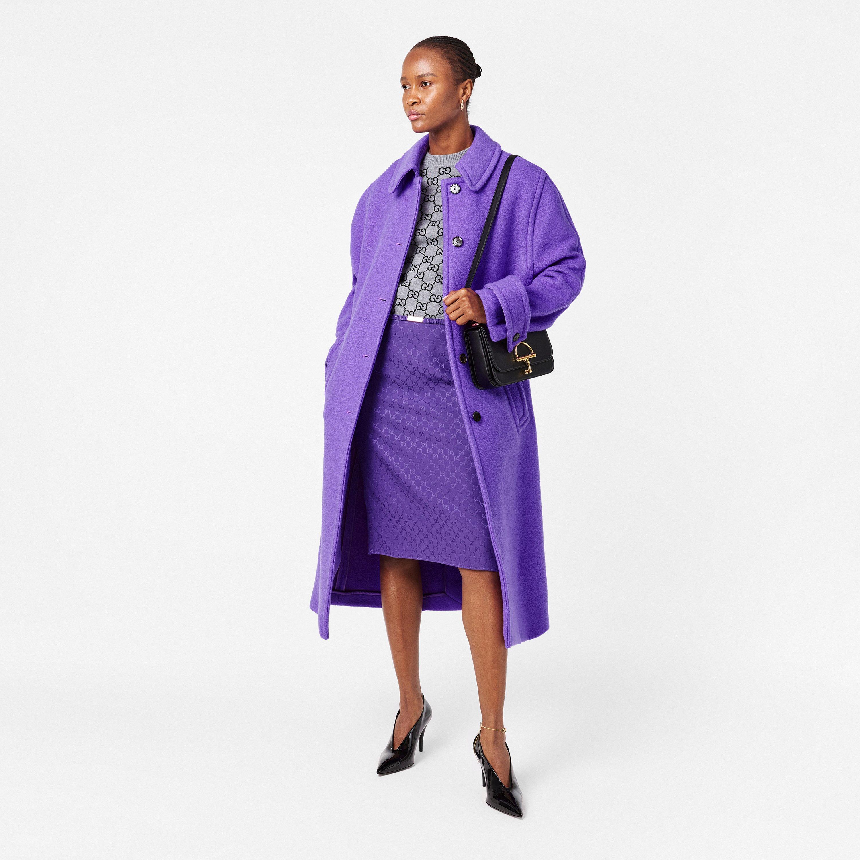 Magic Purple - Gucci - Women's Wool Overcoat - 6