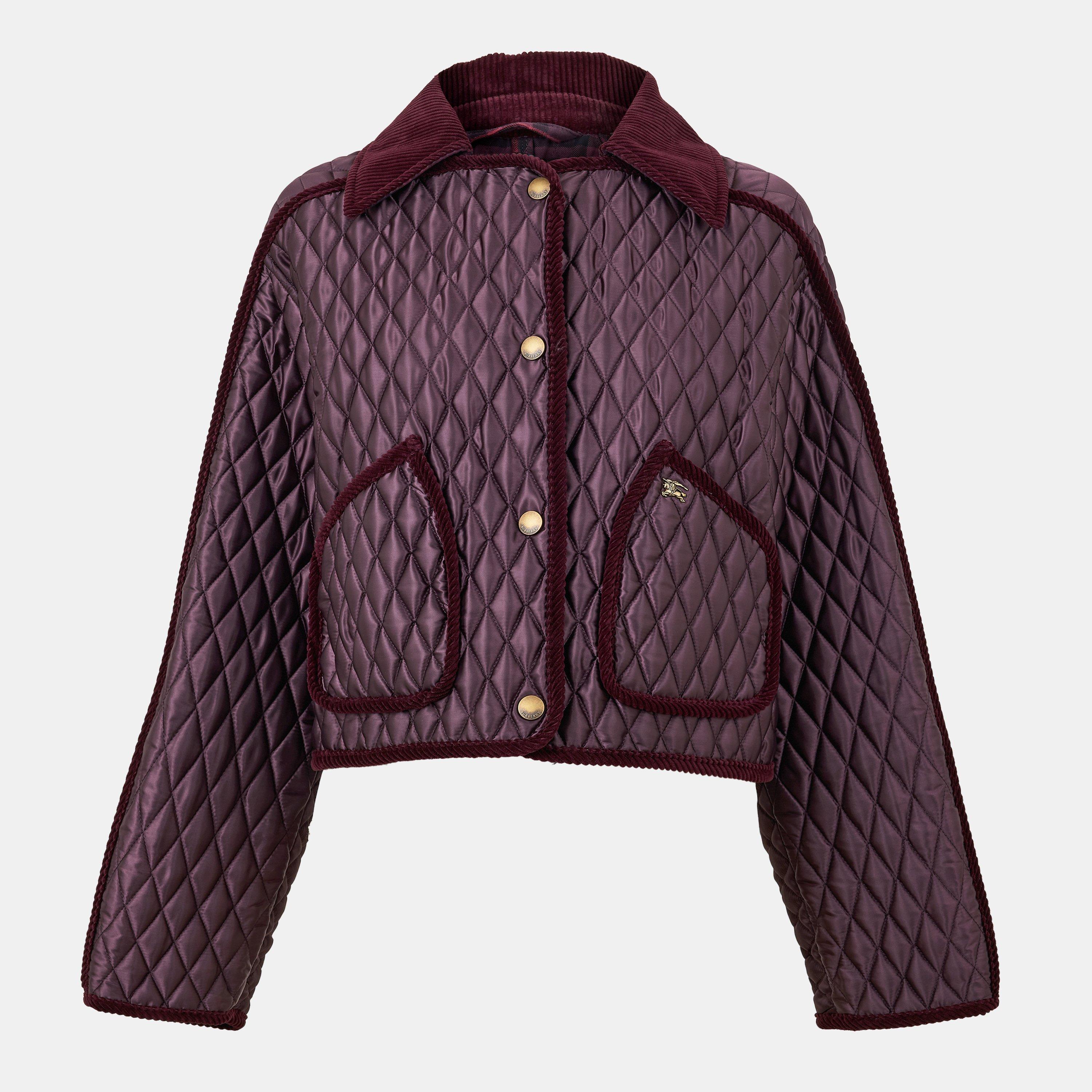 MAHOGANY - Burberry - Women's Floriston Diamond Quilted Structured Jacket - 1