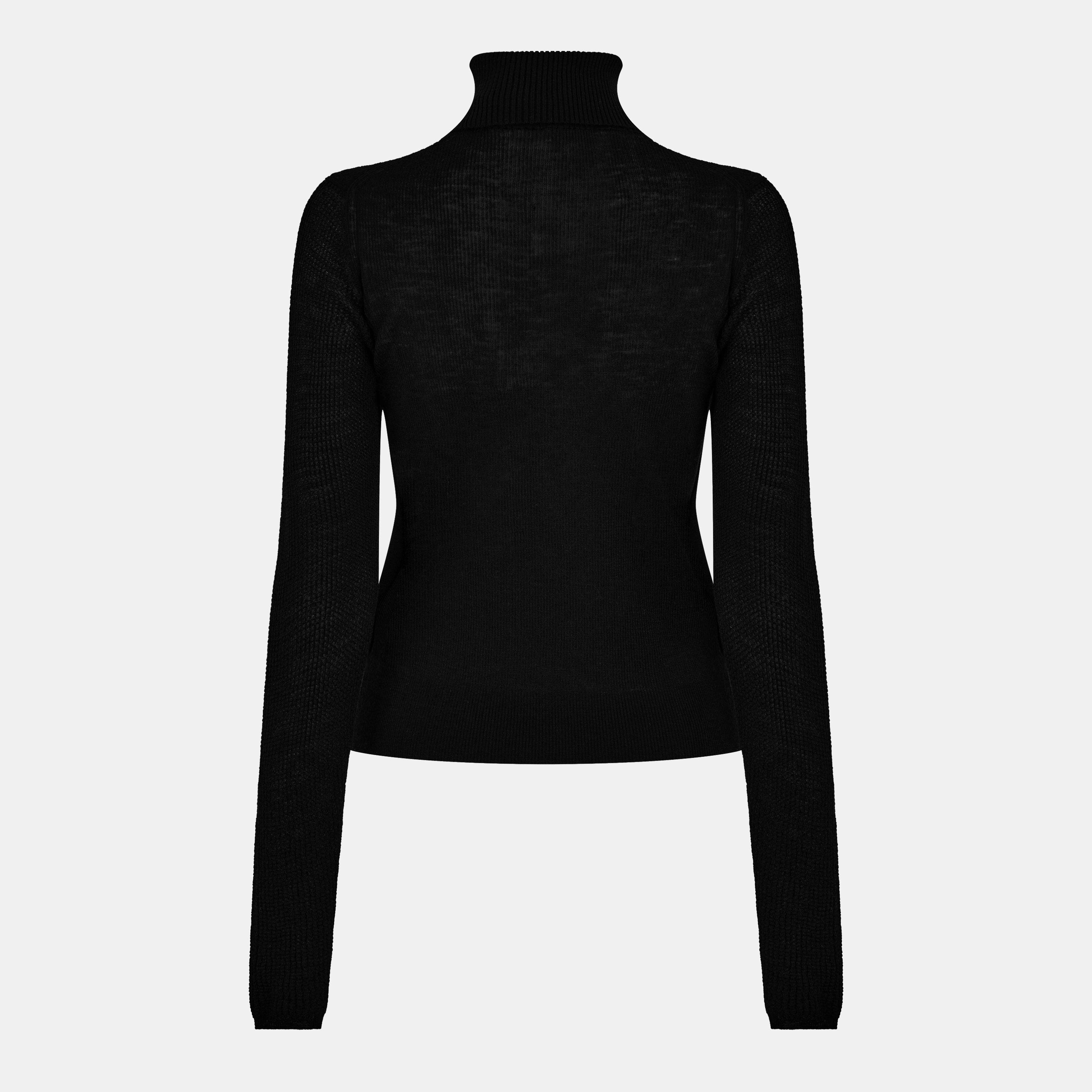 Black - Burberry - Women's Knitted Top - 2