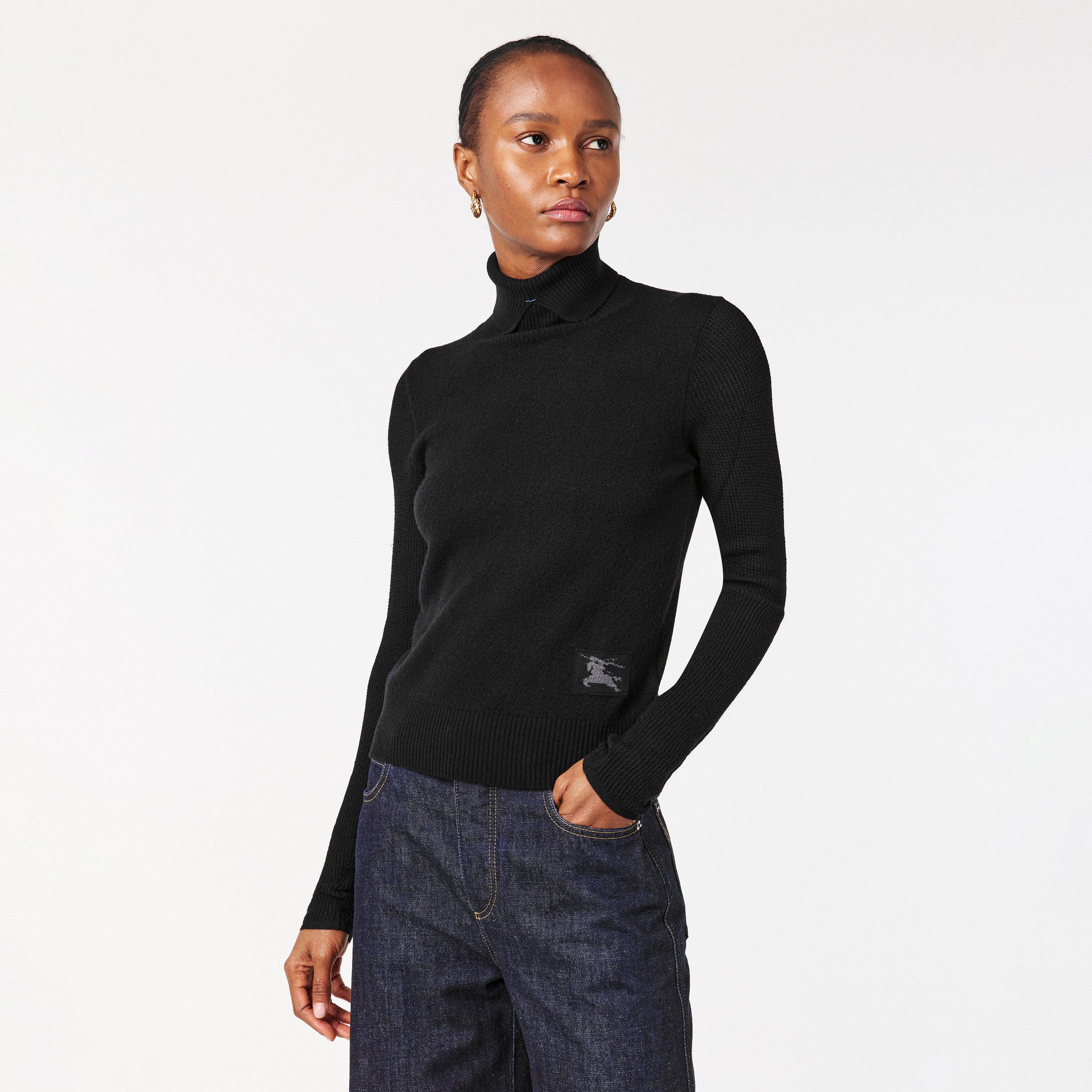 Black - Burberry - Women's Knitted Top - 3