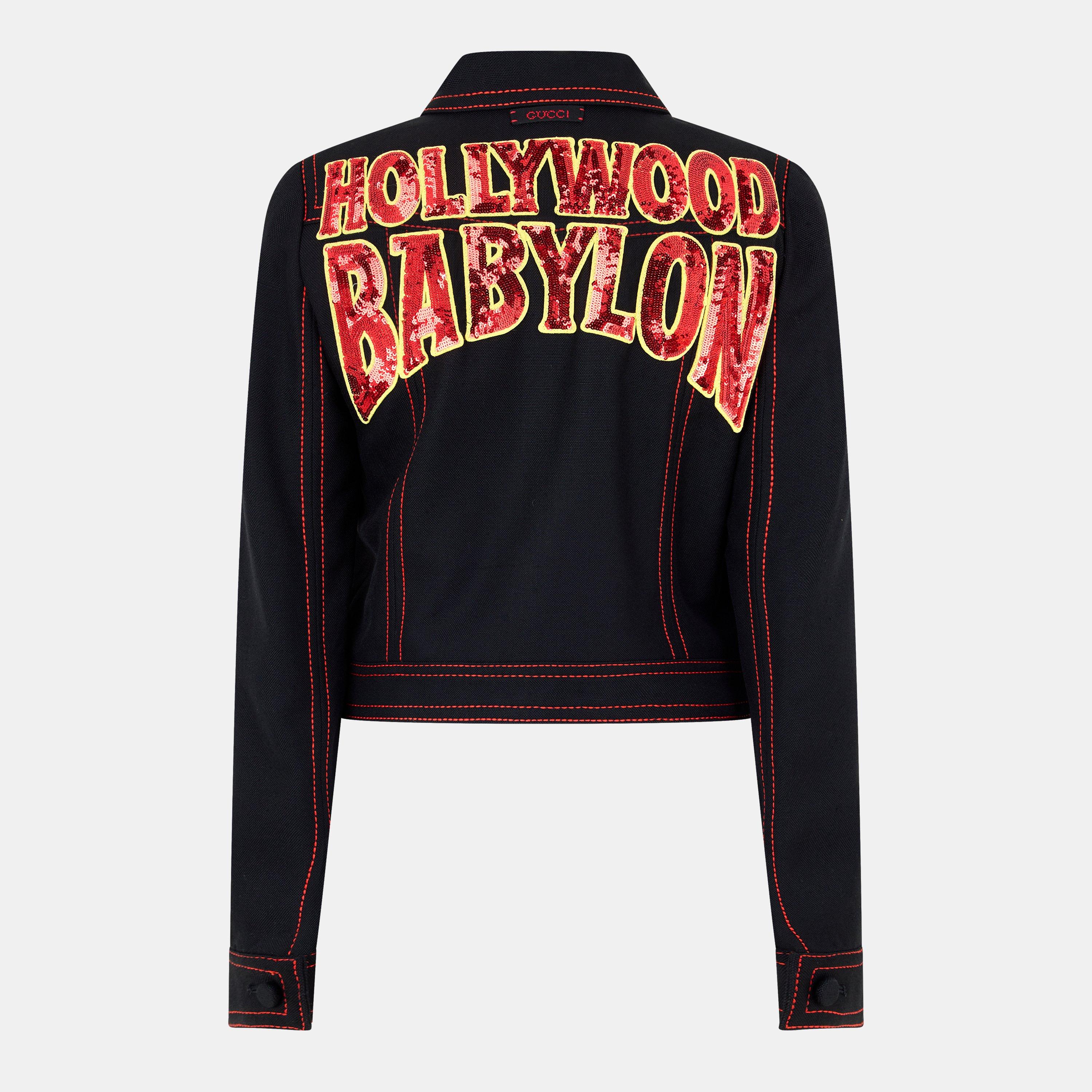 Black/Mix - Gucci - Women's Structured Denim Jacket - 2