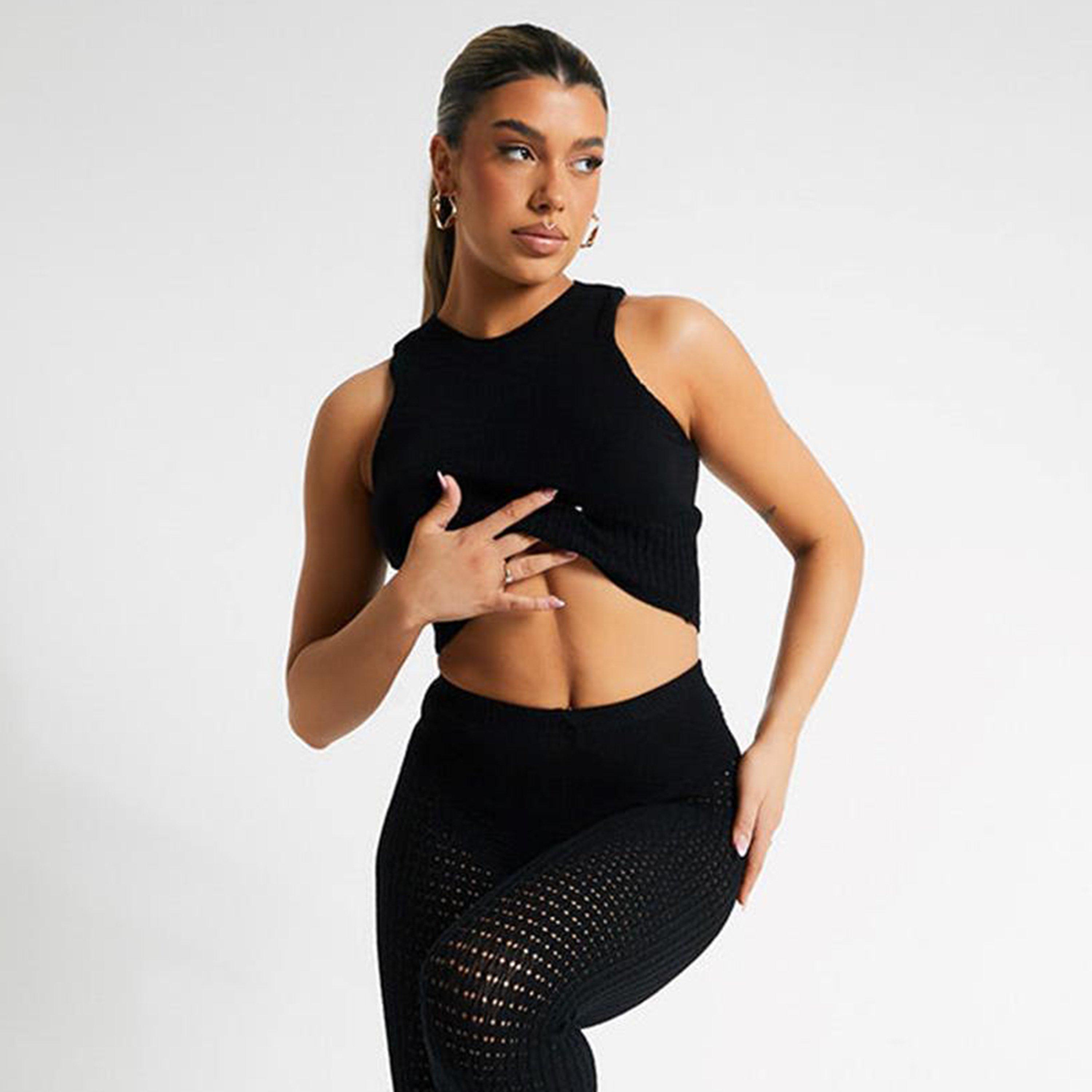 Black - I Saw It First - ISAWITFIRST Kniited Bust Detail Top Co-Ord - 1