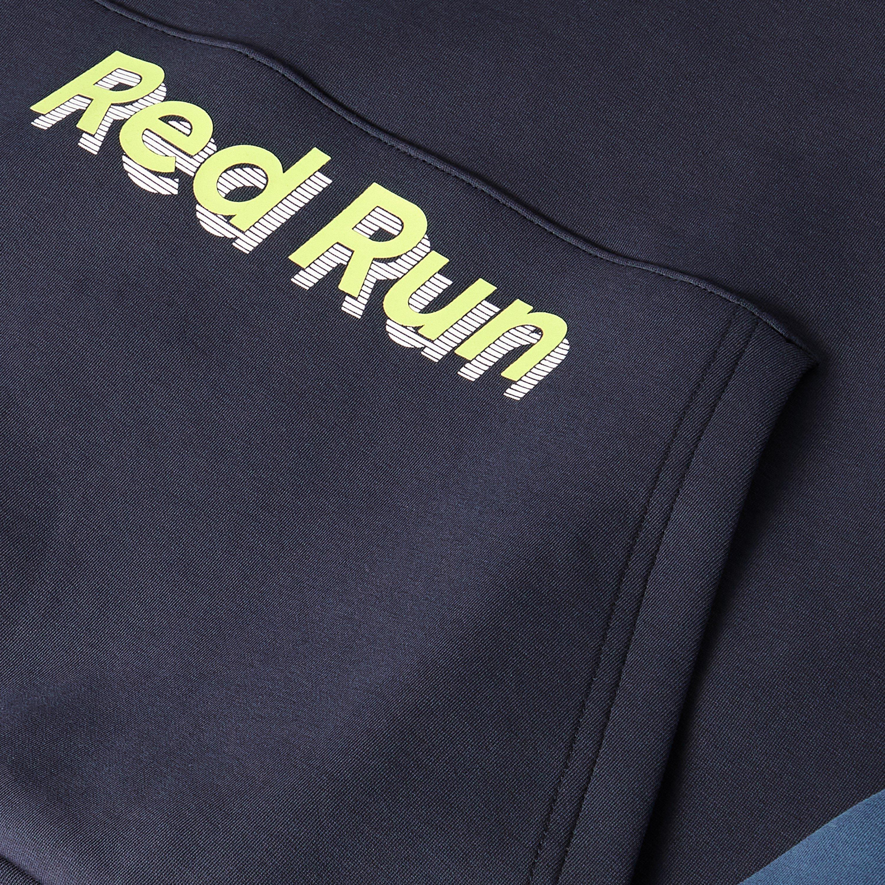 Charcoal - Red Run - Womens Block Hoodie - 5