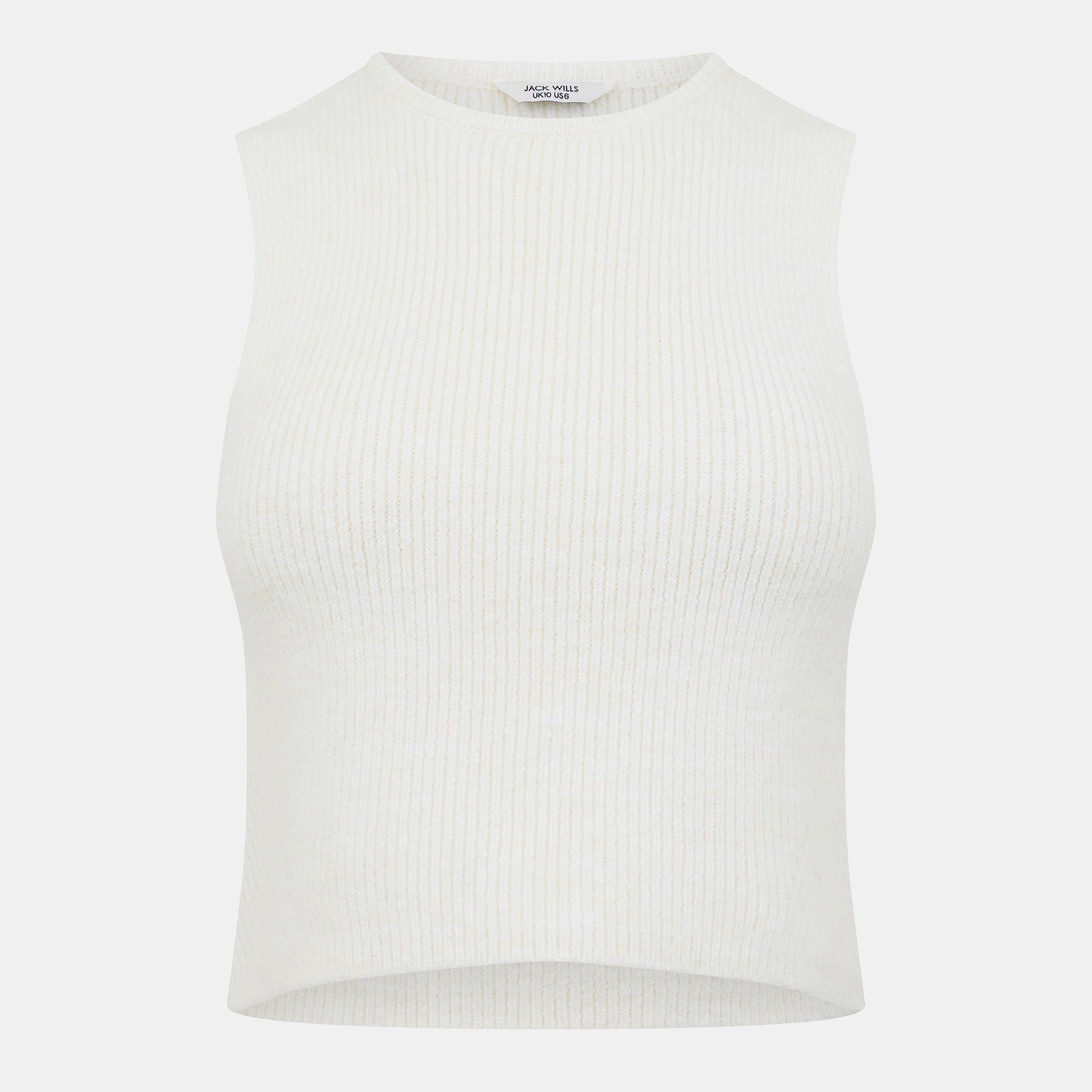 Vintage White - Jack Wills - Women's Knitted Sweater Vest - 1