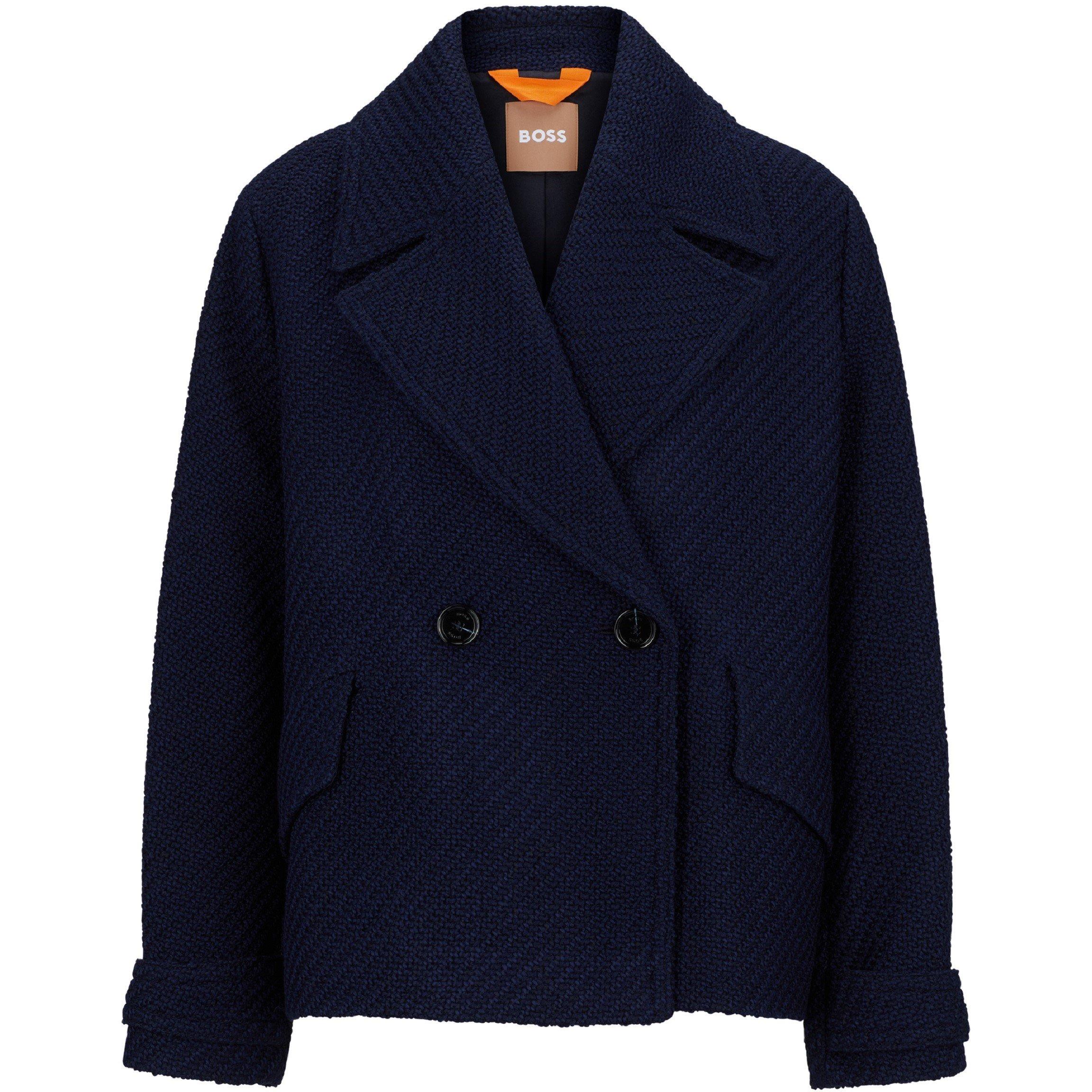 Dark Blue - Boss - Women's C Caban Overcoat