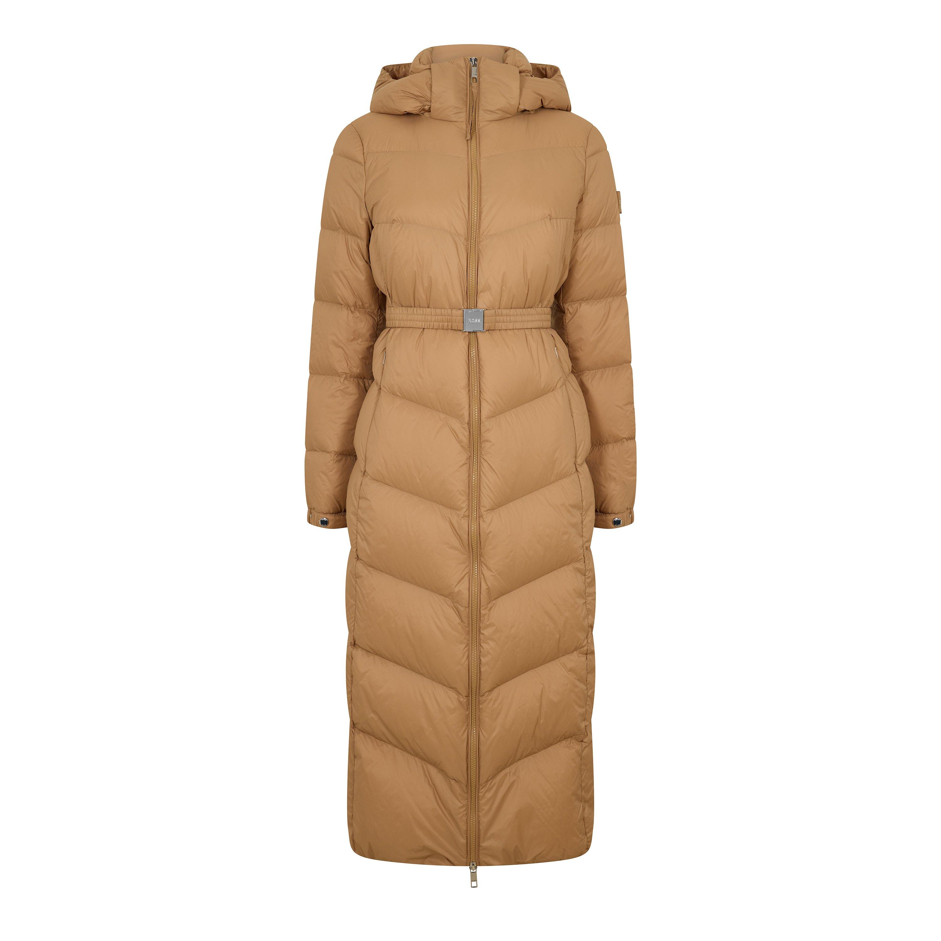 Boss Women's Insulated Medium Puffer Jacket - Medium Beige - Size 14 (XL)