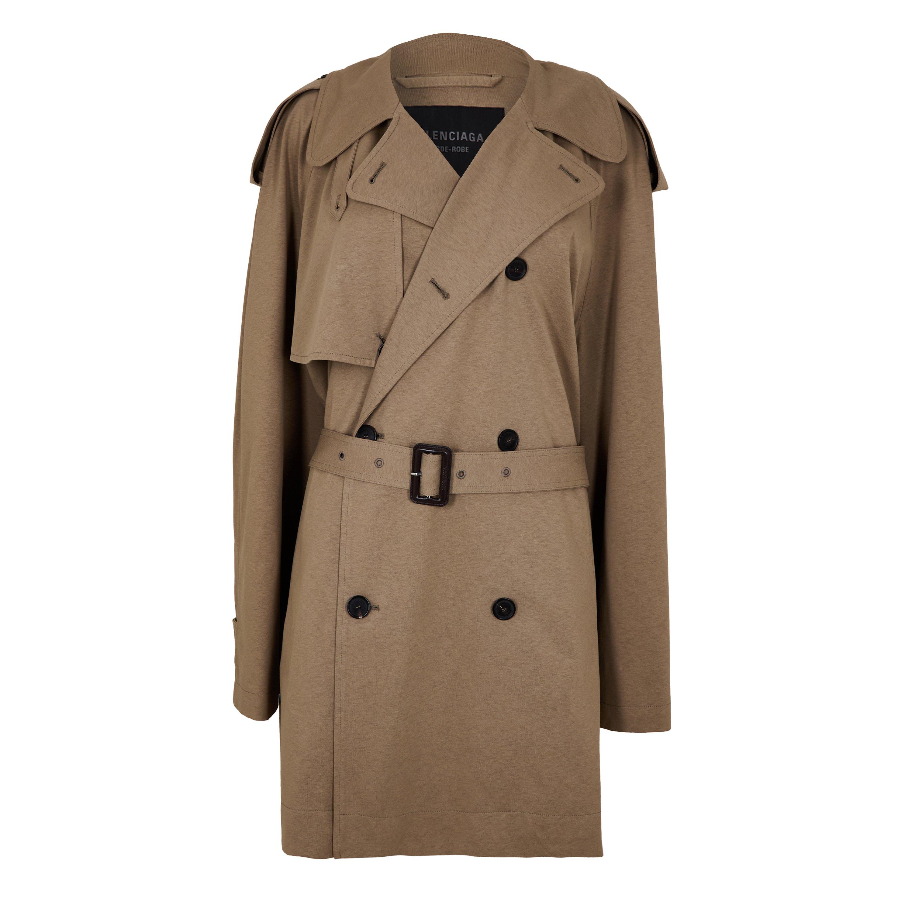 Explorer Beige - Balenciaga - Women's Bal Cropped Trench Coat - 1