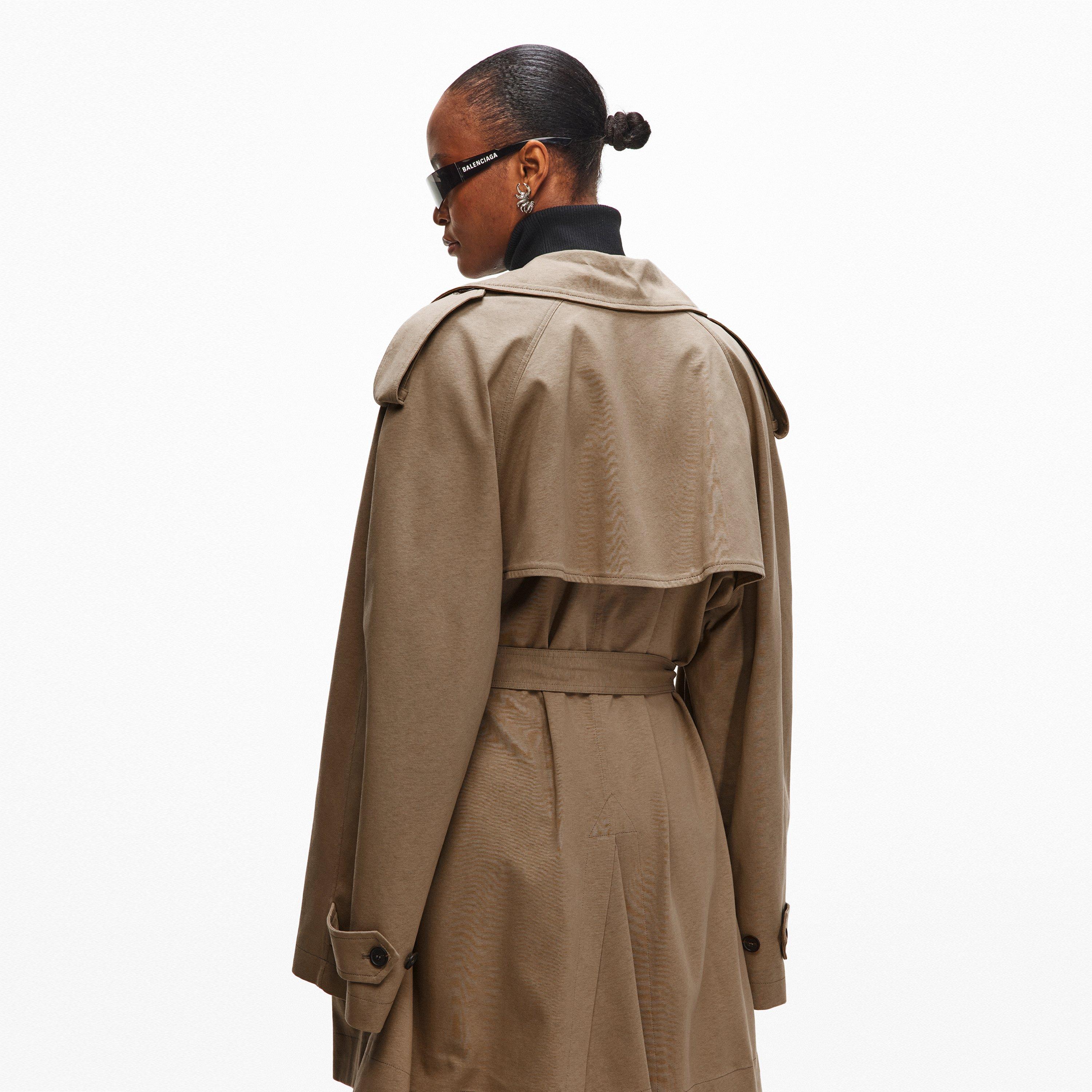 Explorer Beige - Balenciaga - Women's Bal Cropped Trench Coat - 4