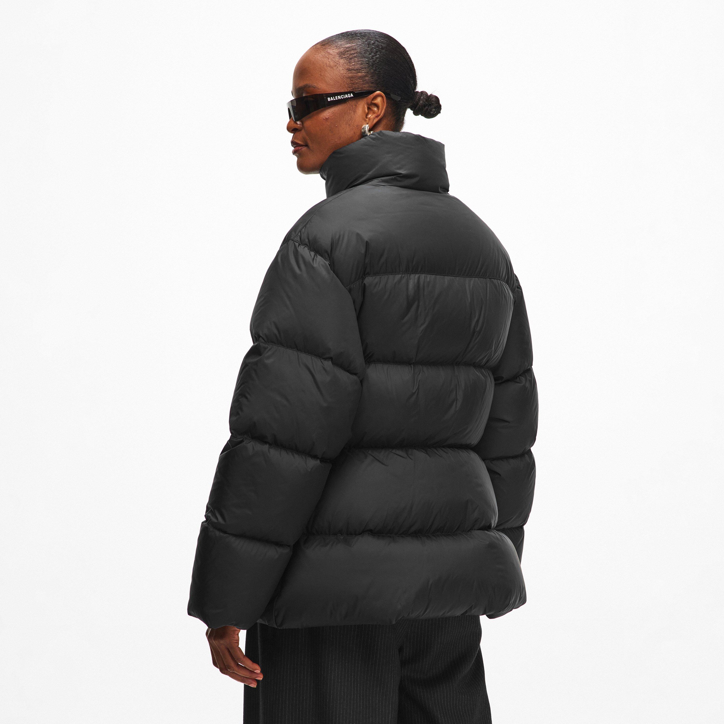 Black - Balenciaga - Women's Bal Hourgls Short Puffer Jacket - 4