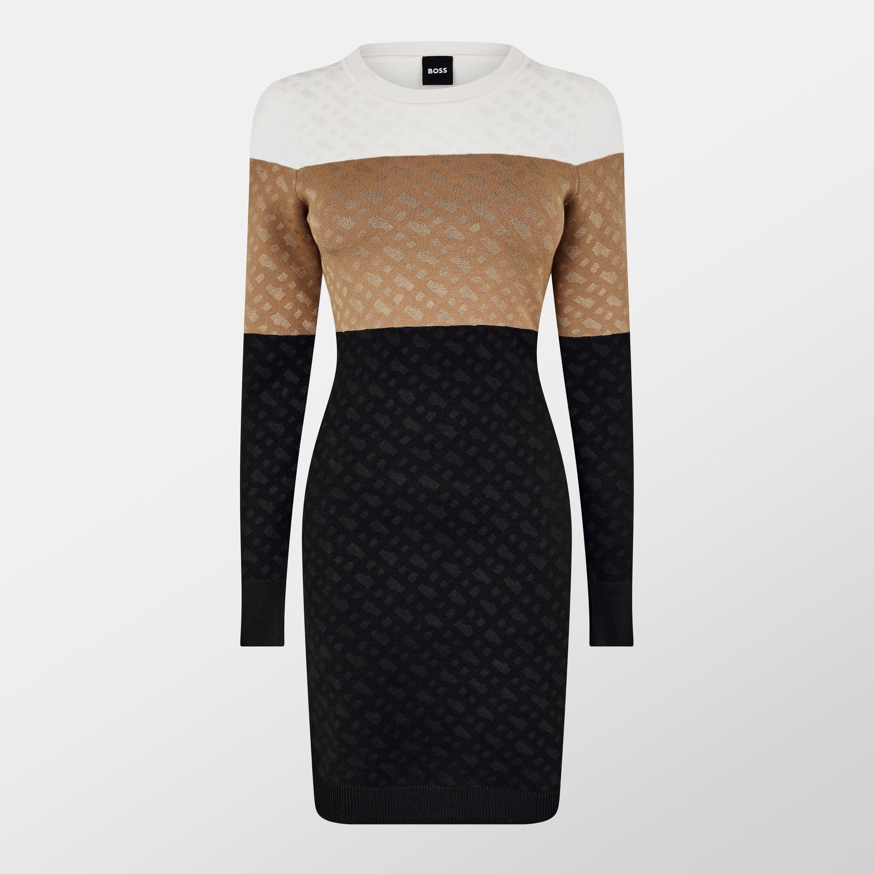 Boss Women's Fiarami Knitted Bodycon Dress - Med Beige - S