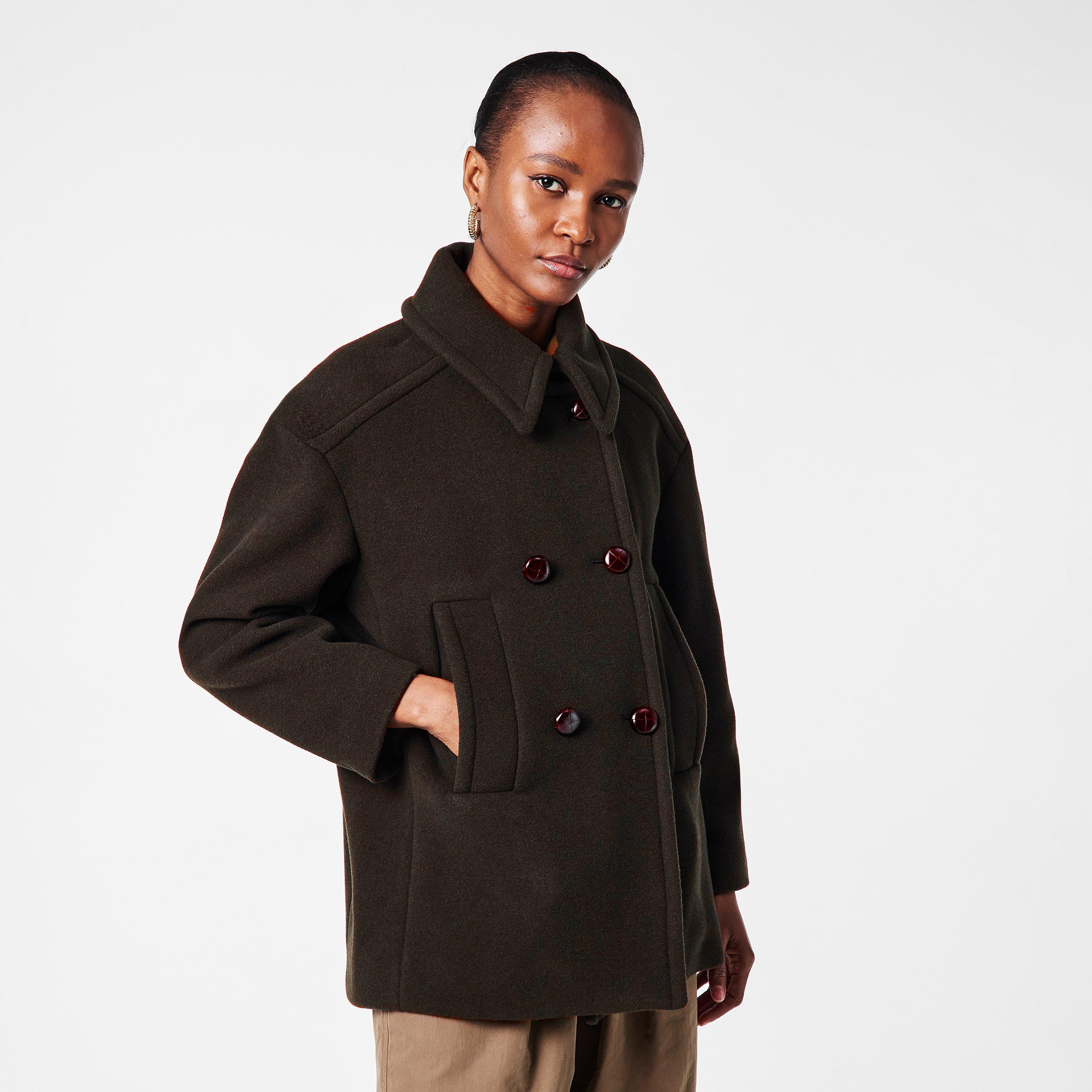 Dark Khaki 67DK - Isabel Marant - Women's Pea Coat - 3