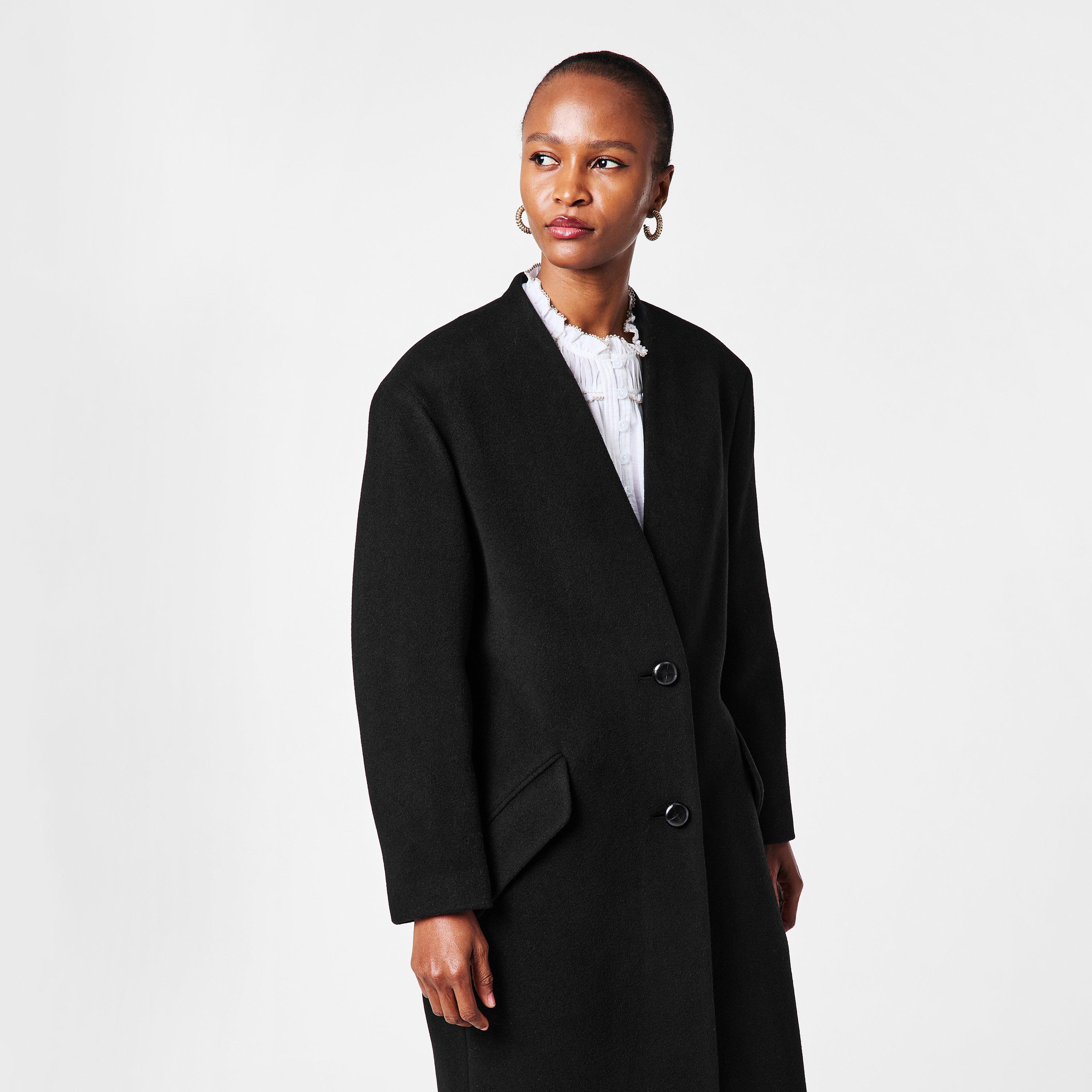 Black 01BK - Isabel Marant - Women's Florane Ct Overcoat - 3