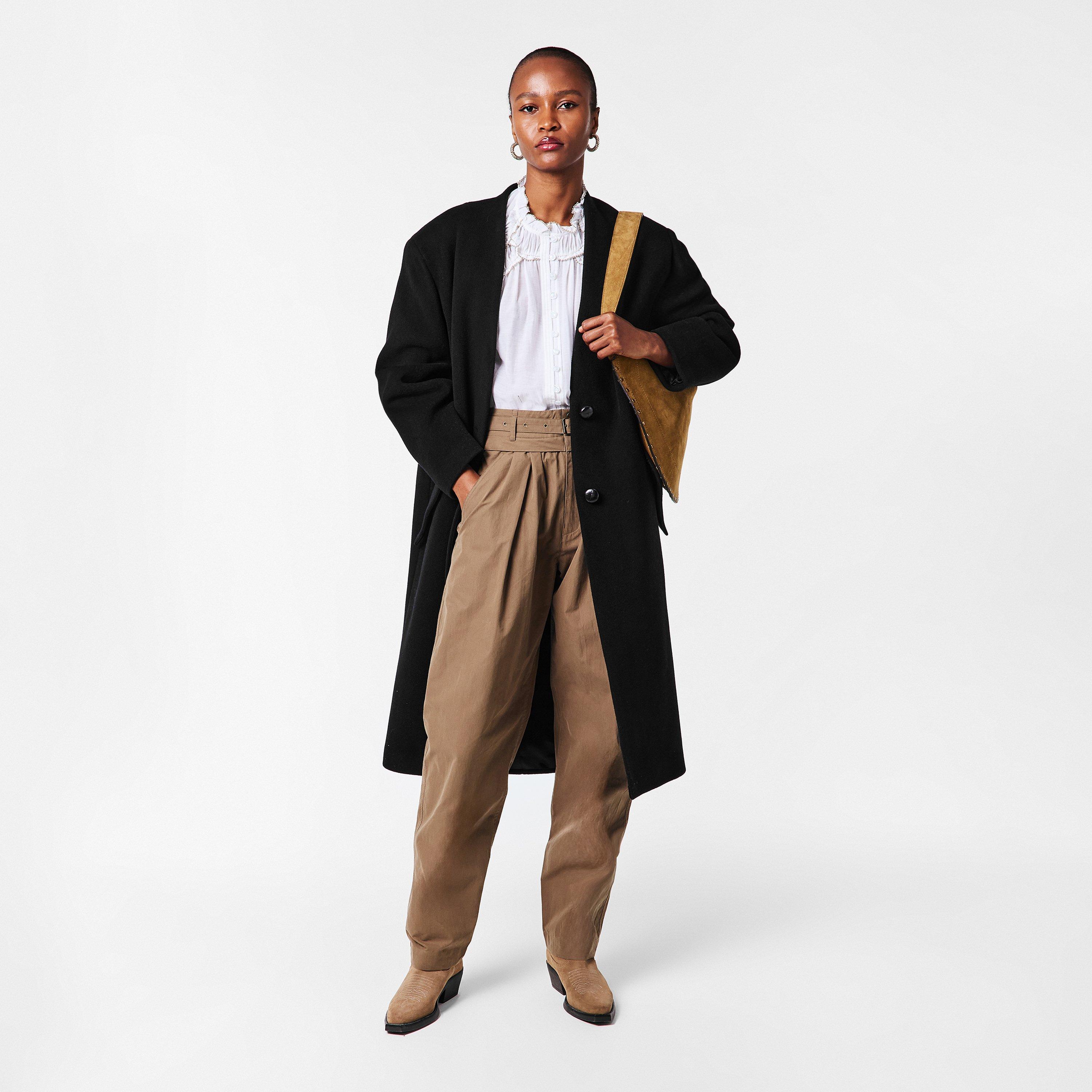 Black 01BK - Isabel Marant - Women's Florane Ct Overcoat - 6