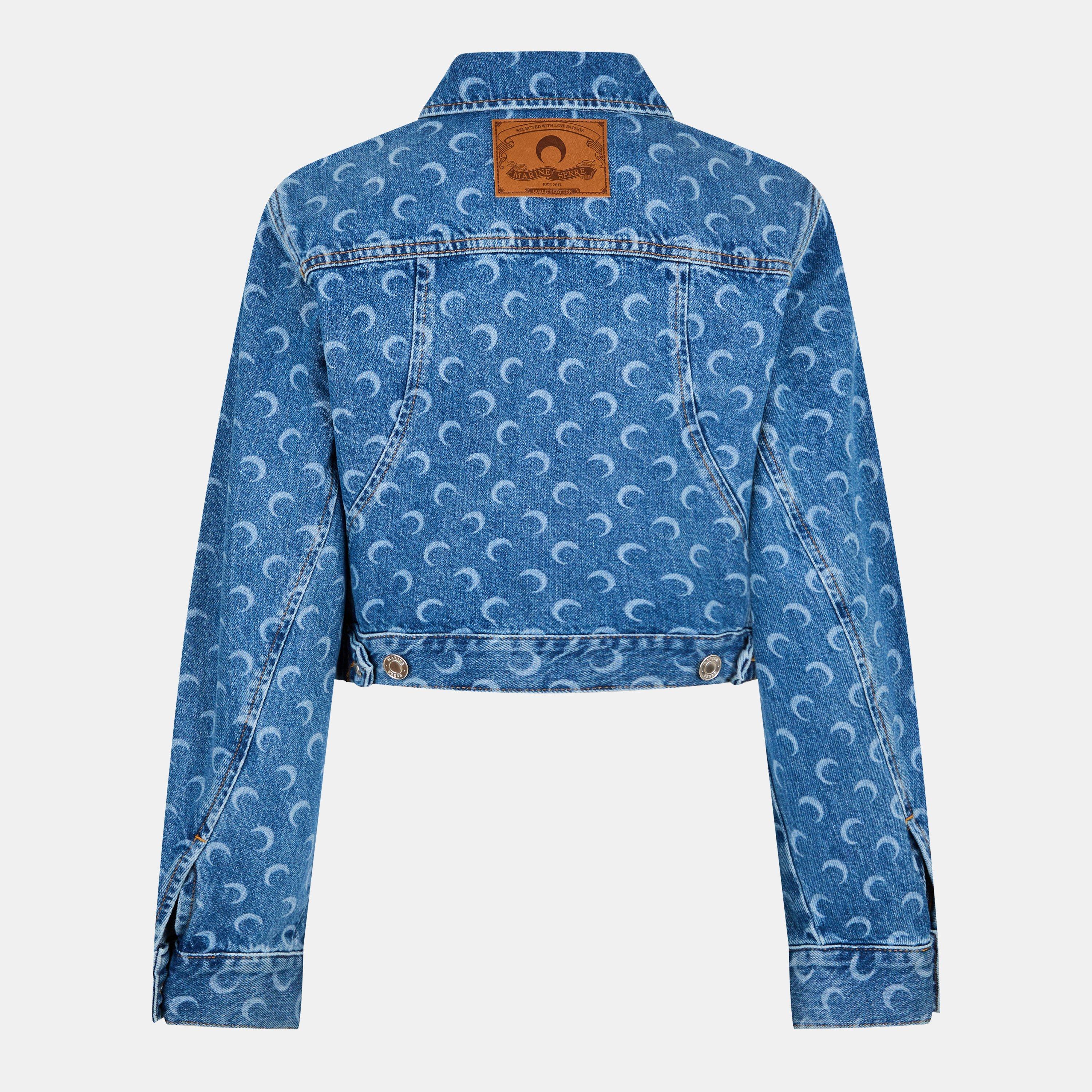 BL05 Light Blue - Marine Serre - Women's Moon Denim Jacket - 2