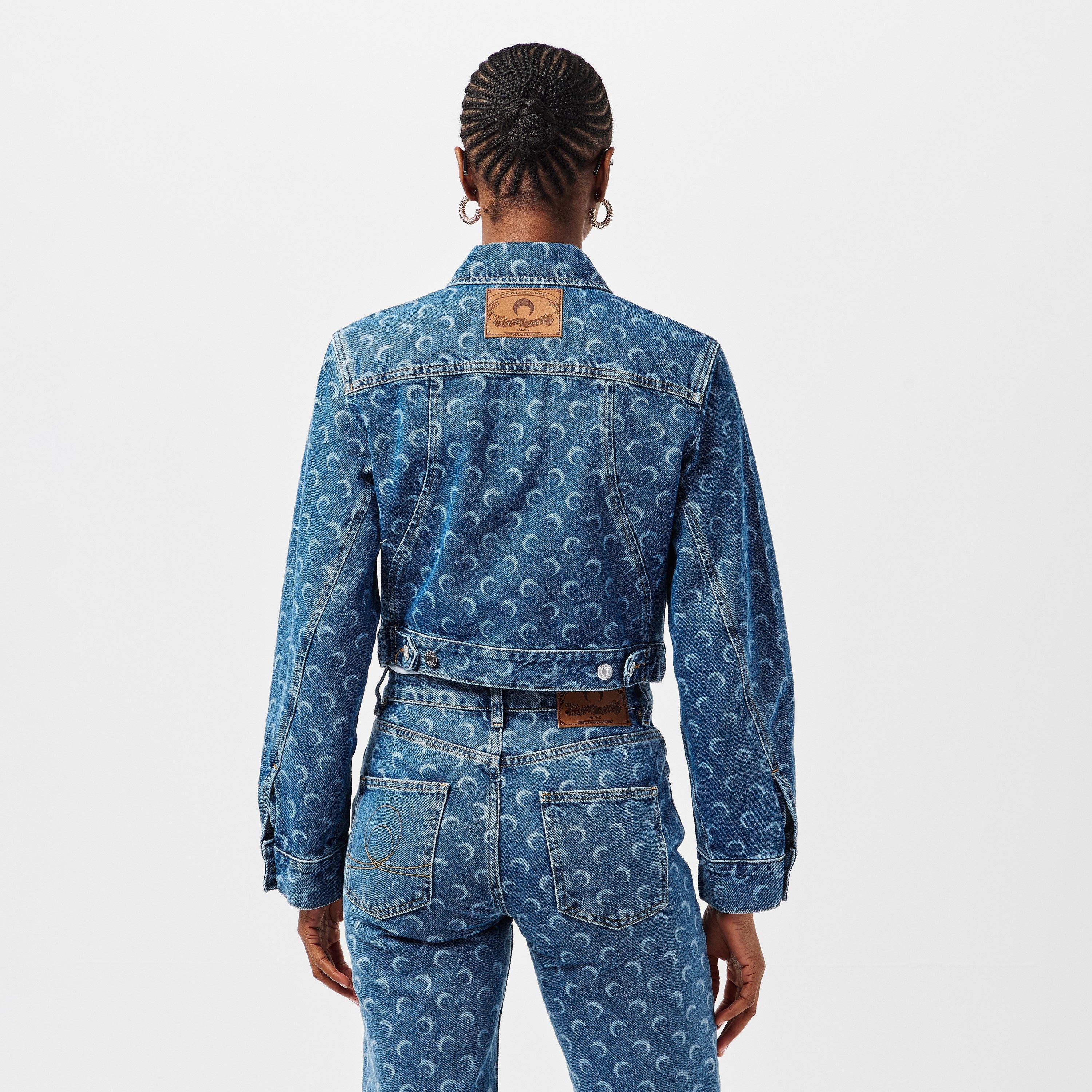 BL05 Light Blue - Marine Serre - Women's Moon Denim Jacket - 4