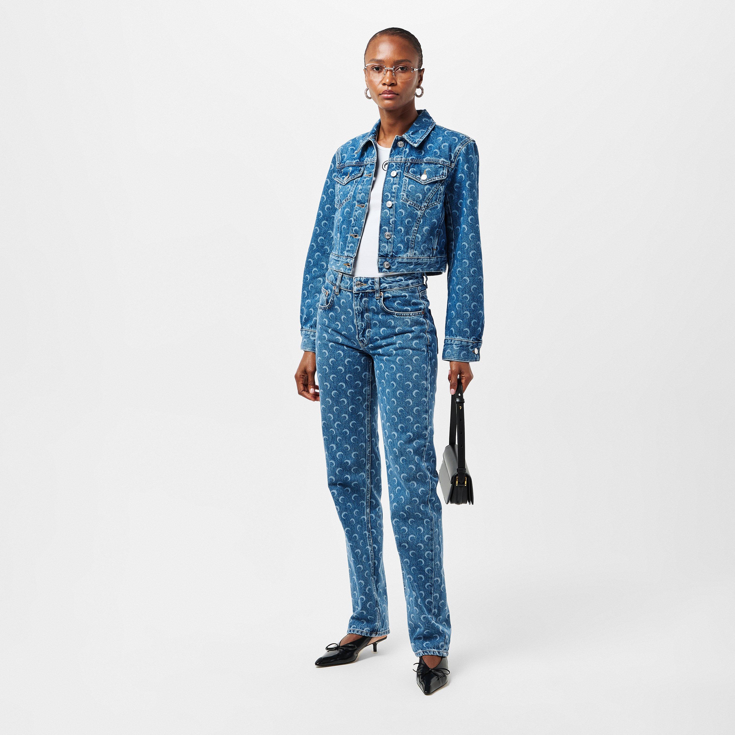 BL05 Light Blue - Marine Serre - Women's Moon Denim Jacket - 6