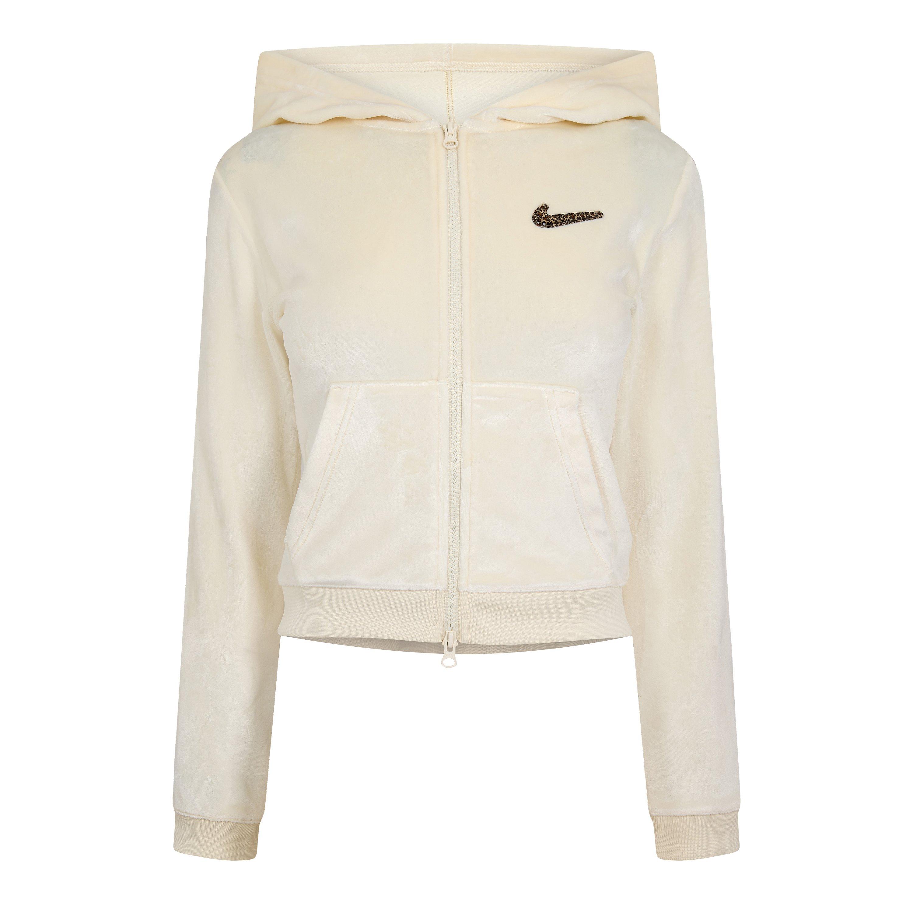 Nike Womens Velour Track Top - Coconut Milk - Size 14 (L)