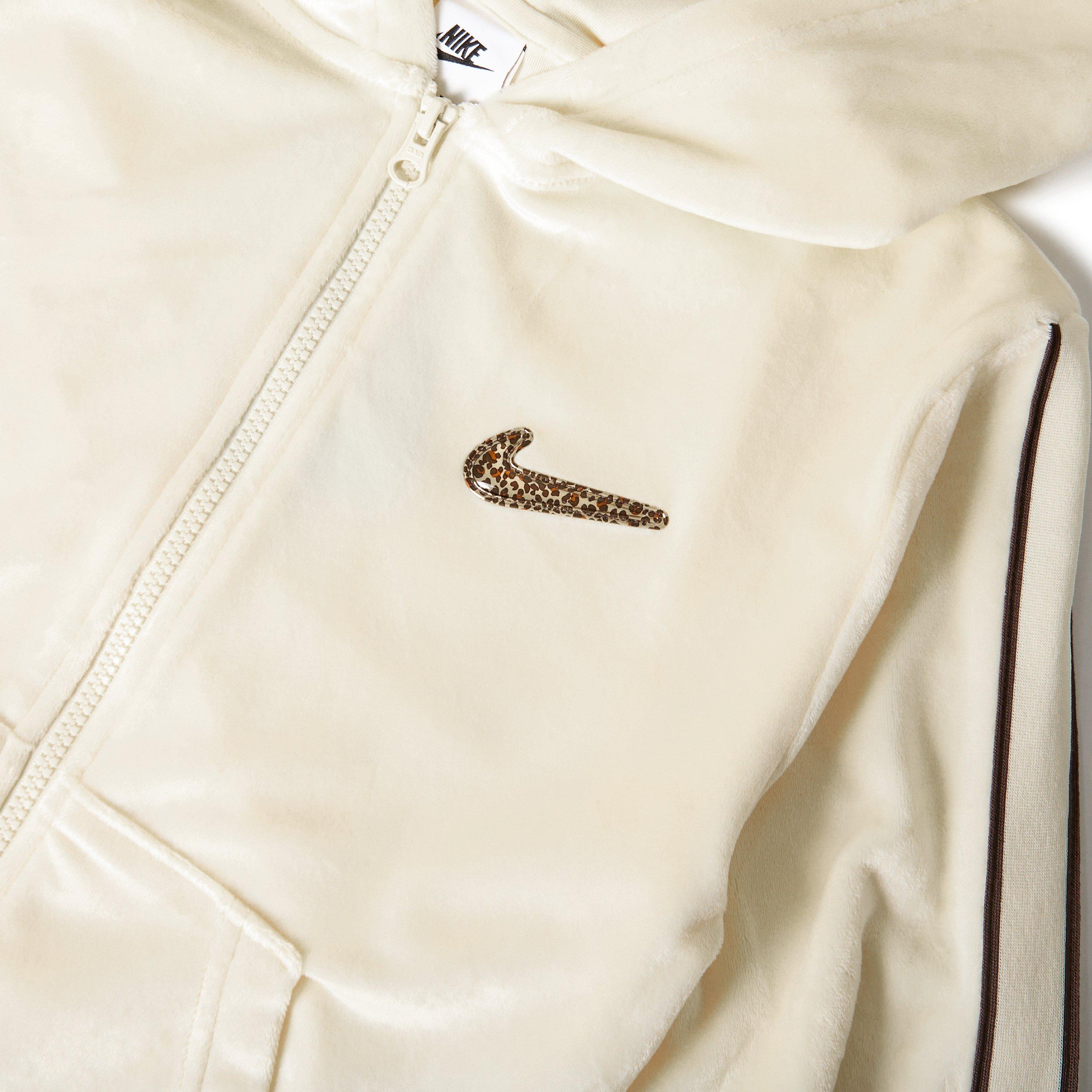 Coconut Milk - Nike - Womens Velour Track Top - 5