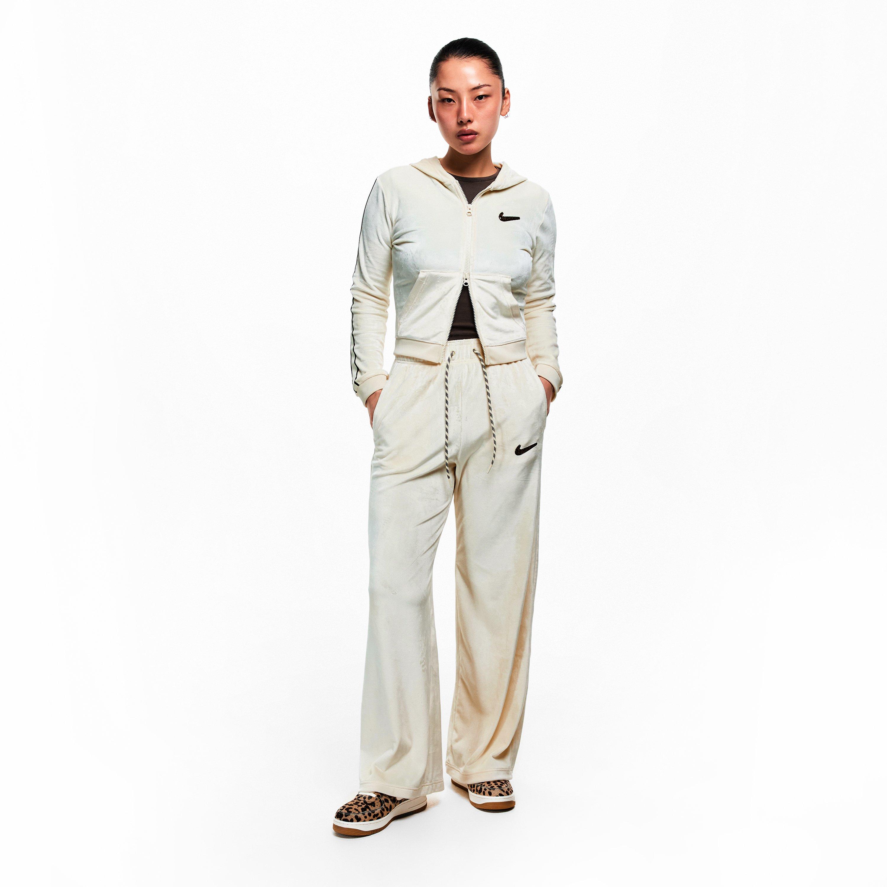 Coconut Milk - Nike - Womens Velour Track Top - 6
