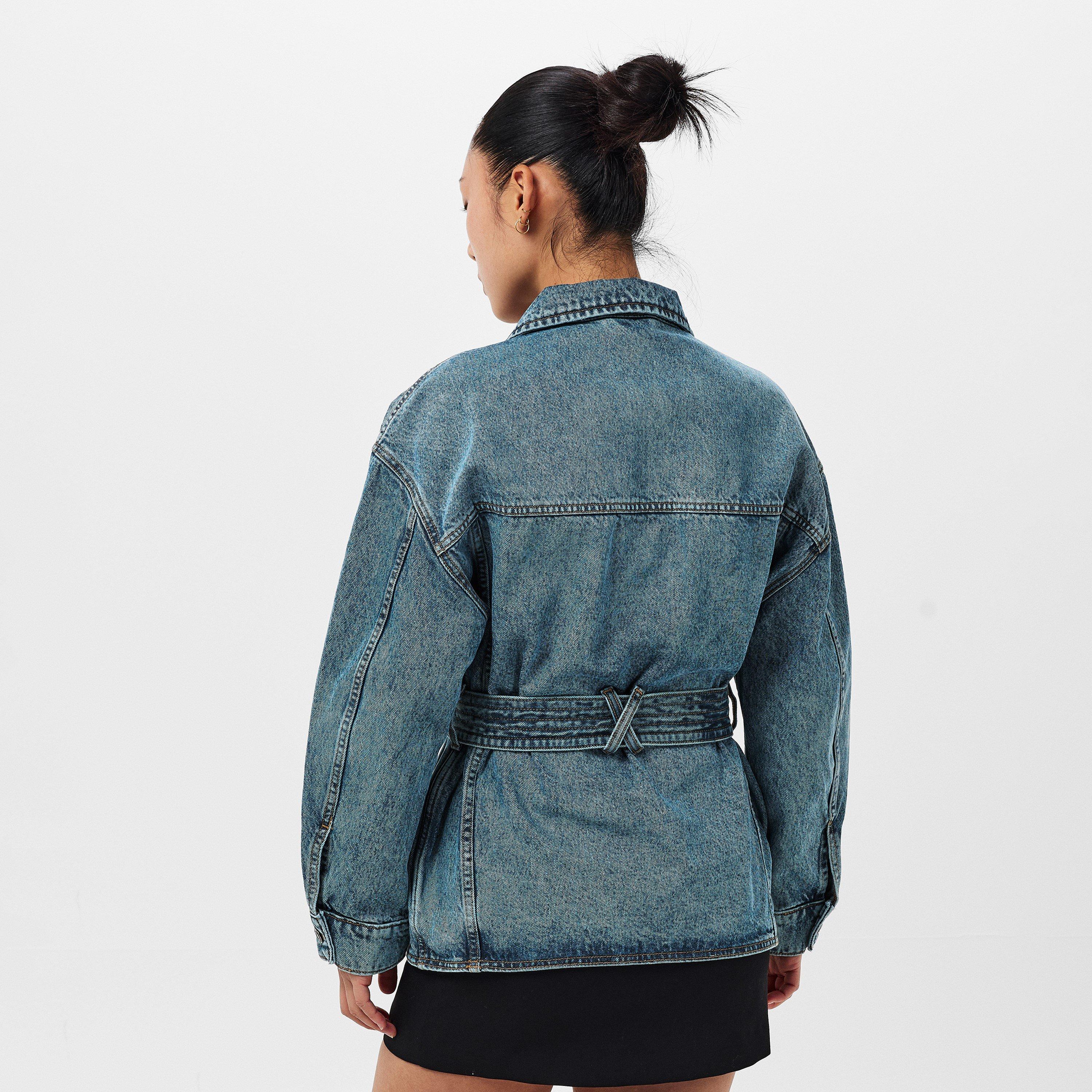 Bright Blue - Hugo - Women's Icon Denim Jacket - 4