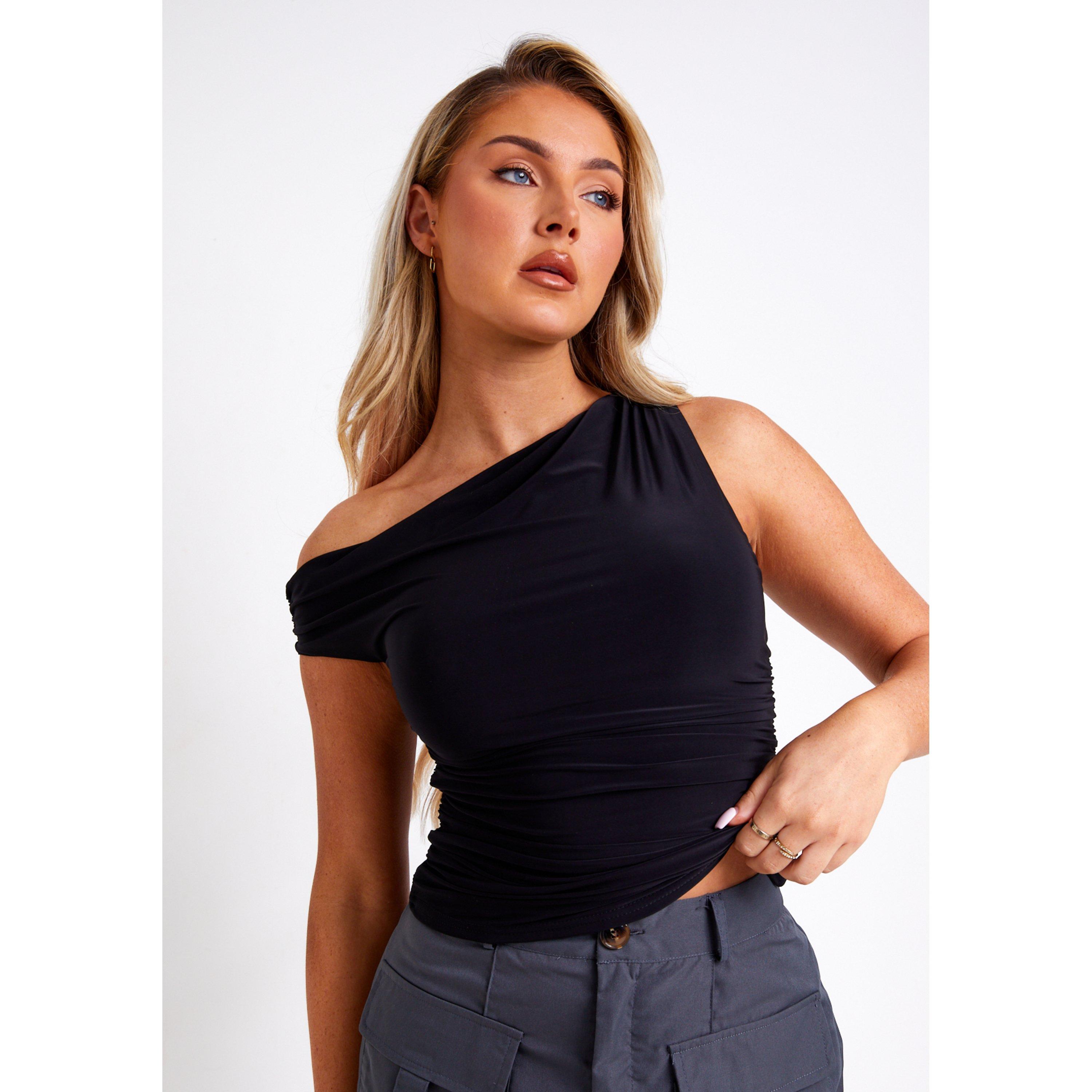 Black - Missy Empire - Super Soft Off The Shoulder Top - 1