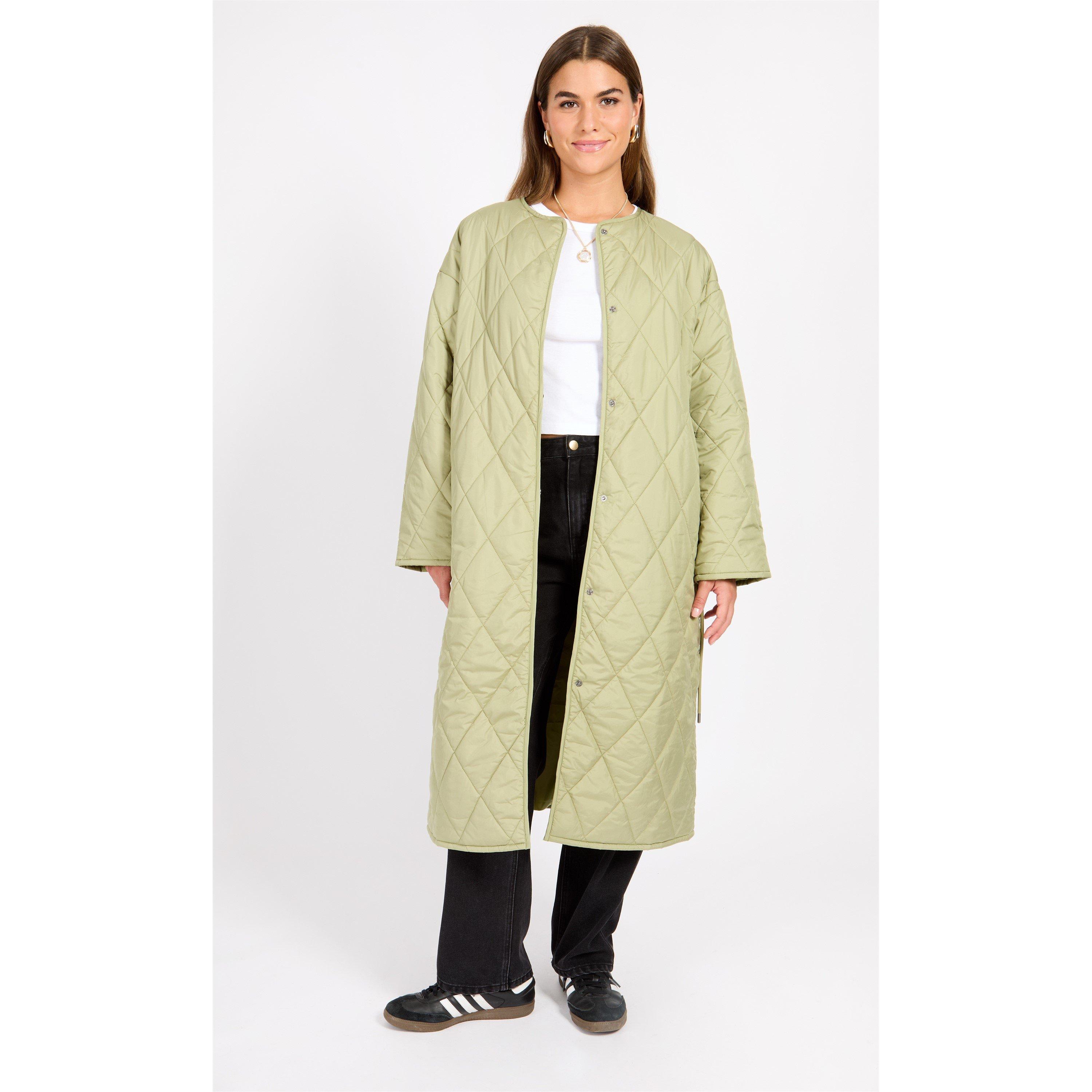 Green - Little Mistress - Women's Diamond-Quilted Fitted Lightweight Quilted Jacket - 1