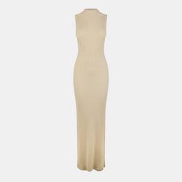 Jack Wills High Neck Ribbed Maxi Dress