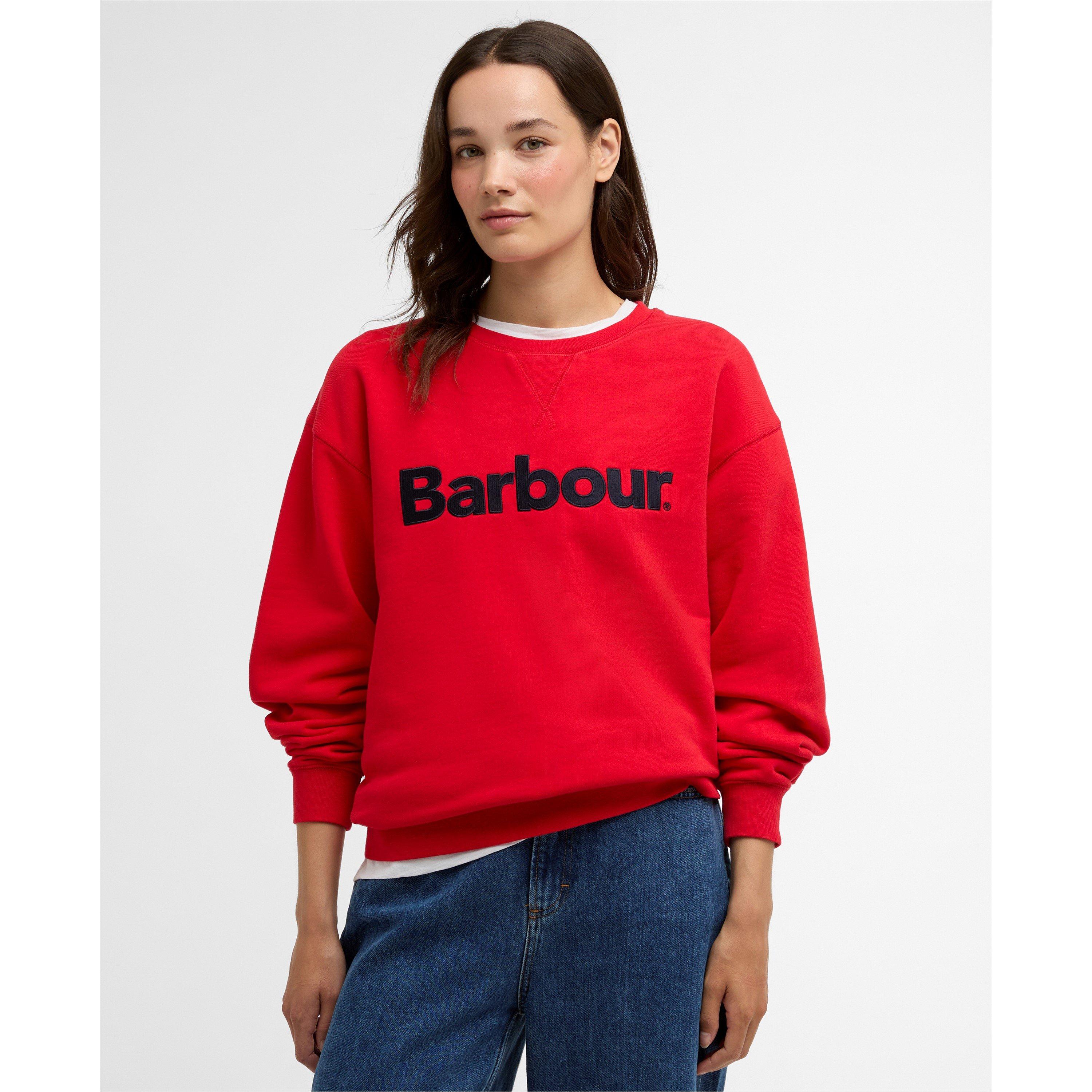 Poppy Red - Barbour - Womens Hartland Logo Sweatshirt - 2