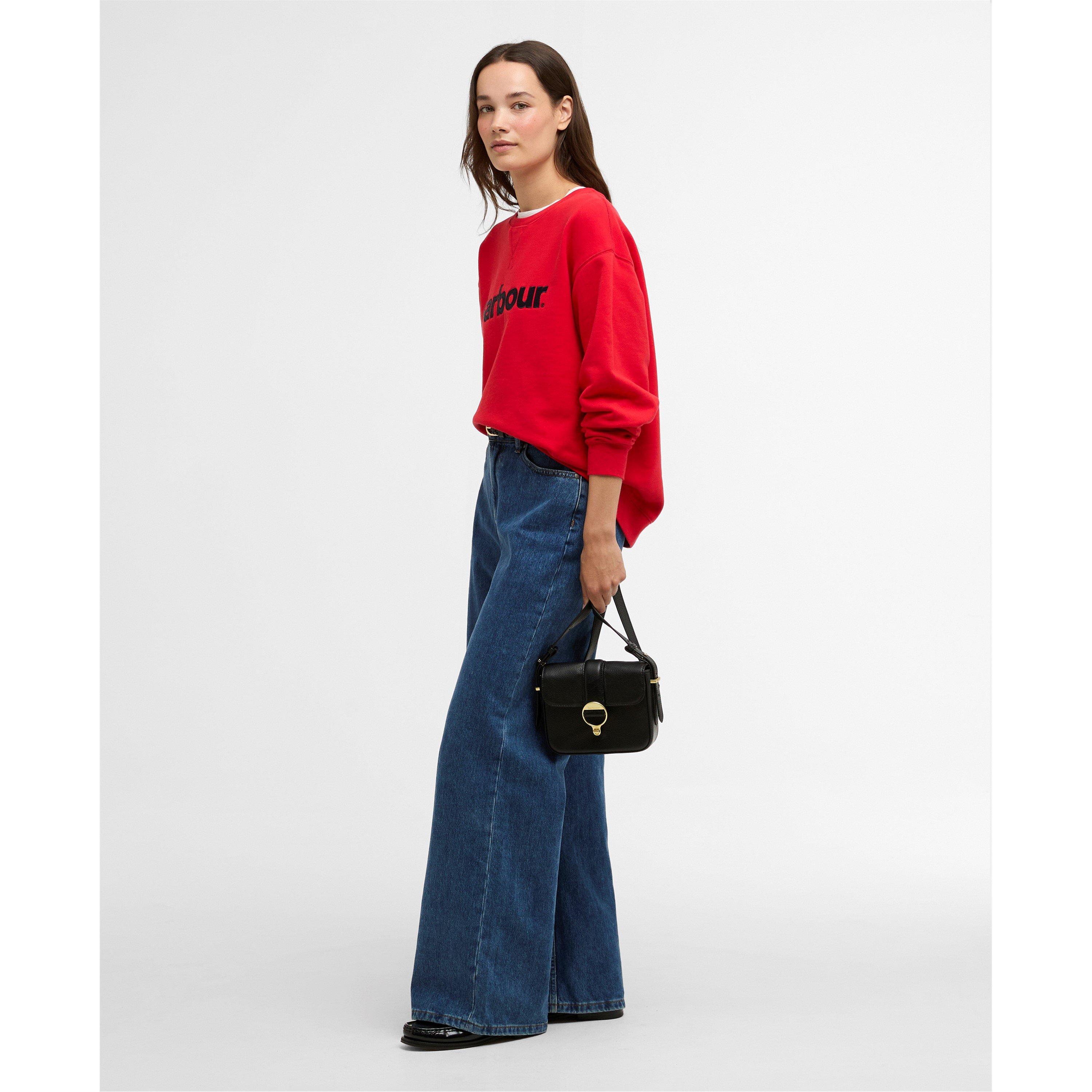 Poppy Red - Barbour - Womens Hartland Logo Sweatshirt - 6