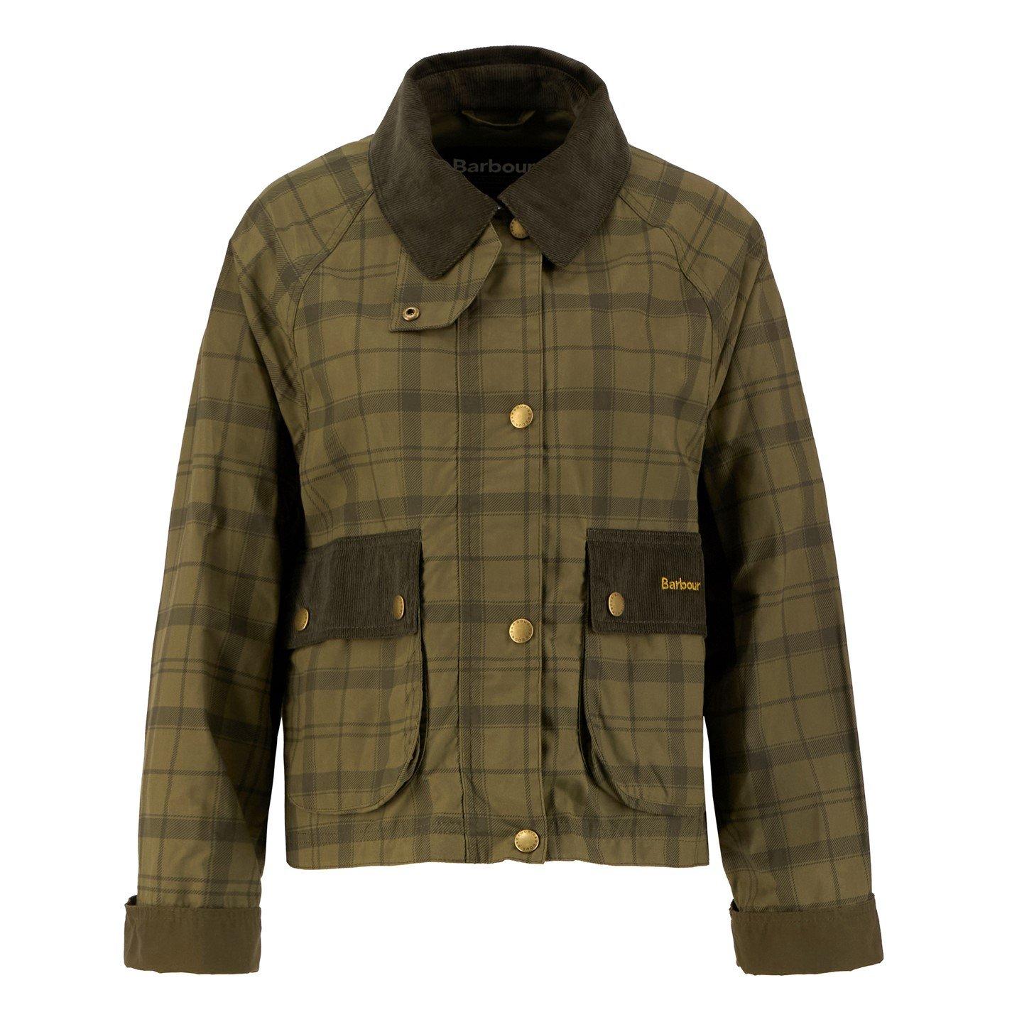 Barbour Women's Barn Jacket - Grn Tartan/Hlnd - 16 (XL)