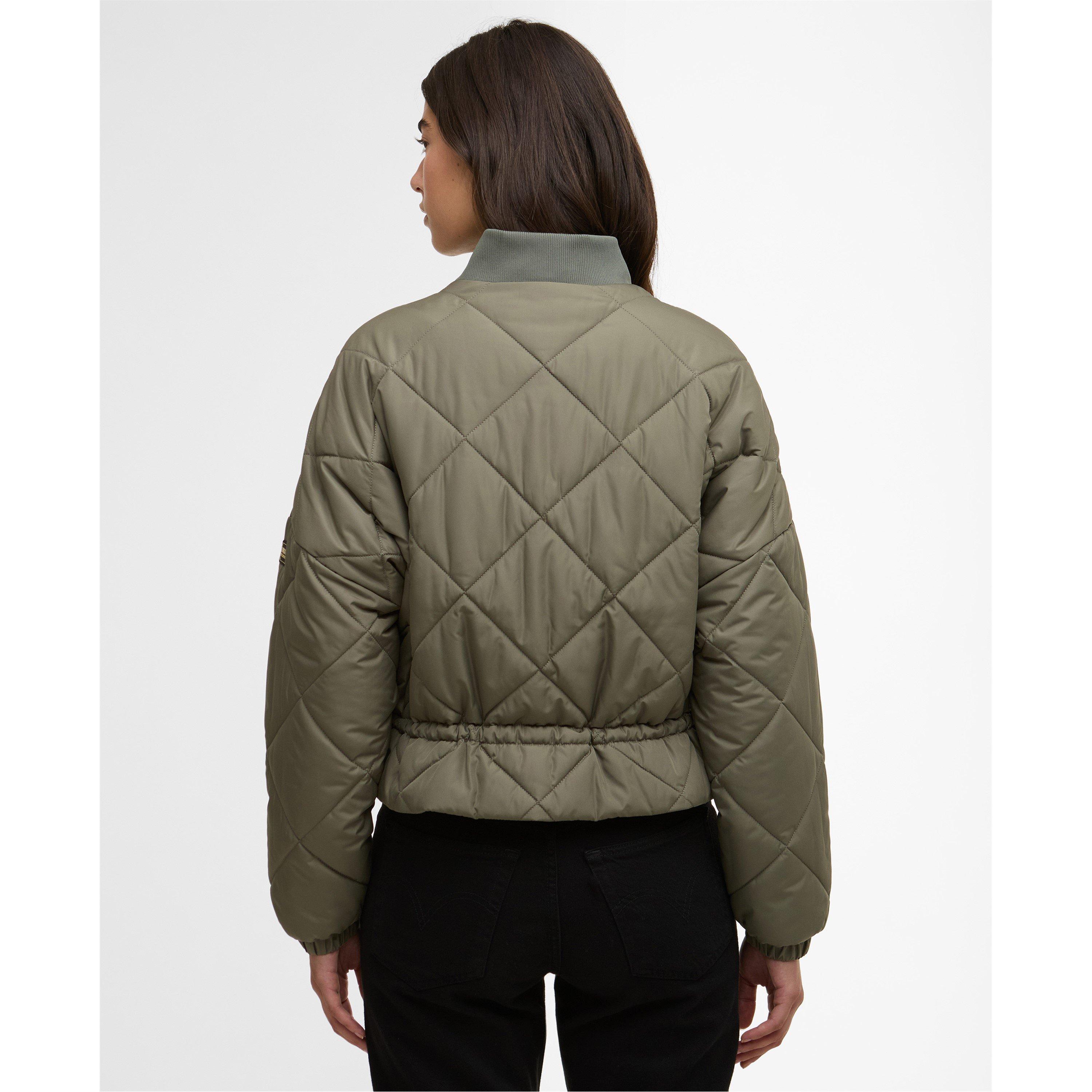 Dusky Khaki - Barbour International - Womens Pagan Quilted Jacket - 3