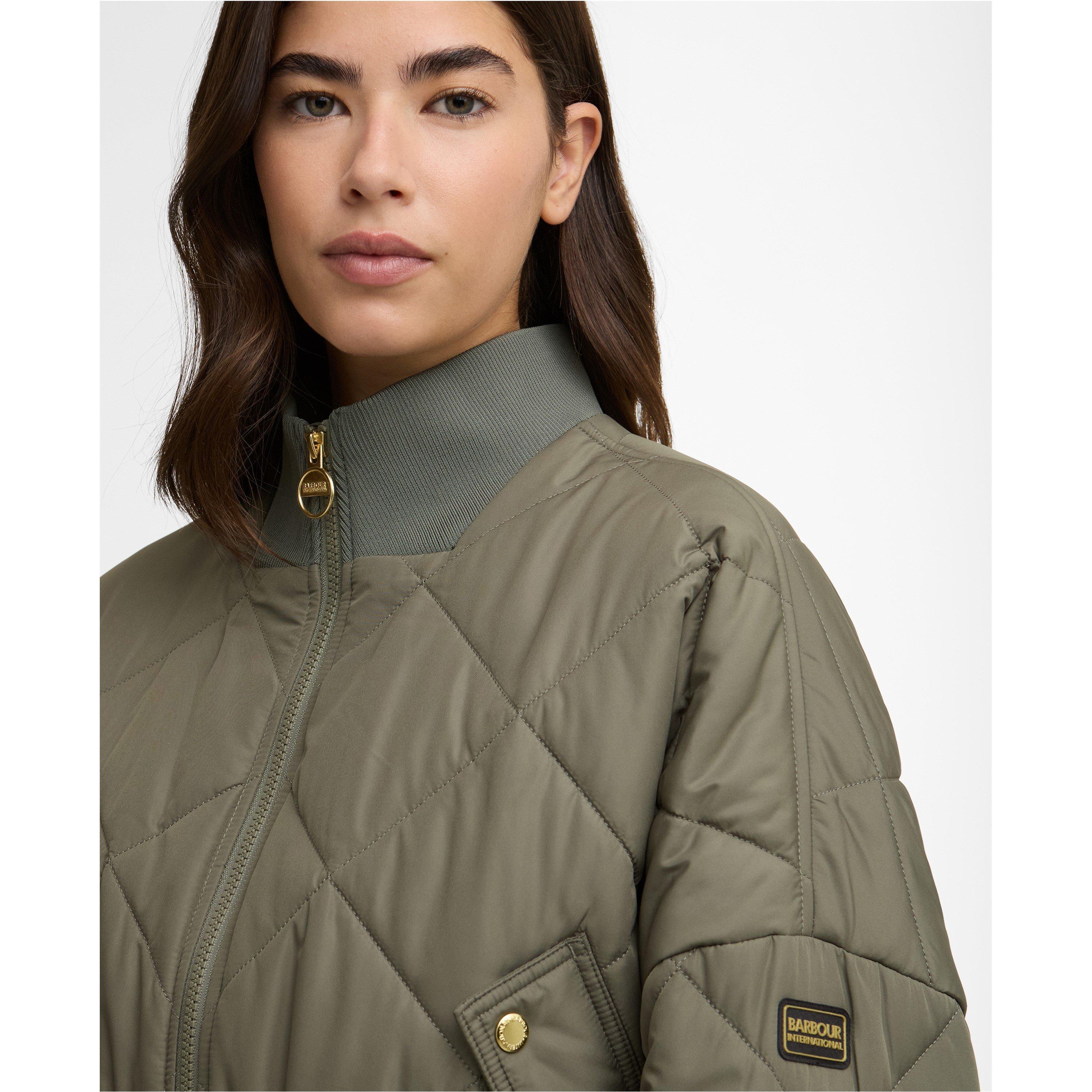 Dusky Khaki - Barbour International - Womens Pagan Quilted Jacket - 4