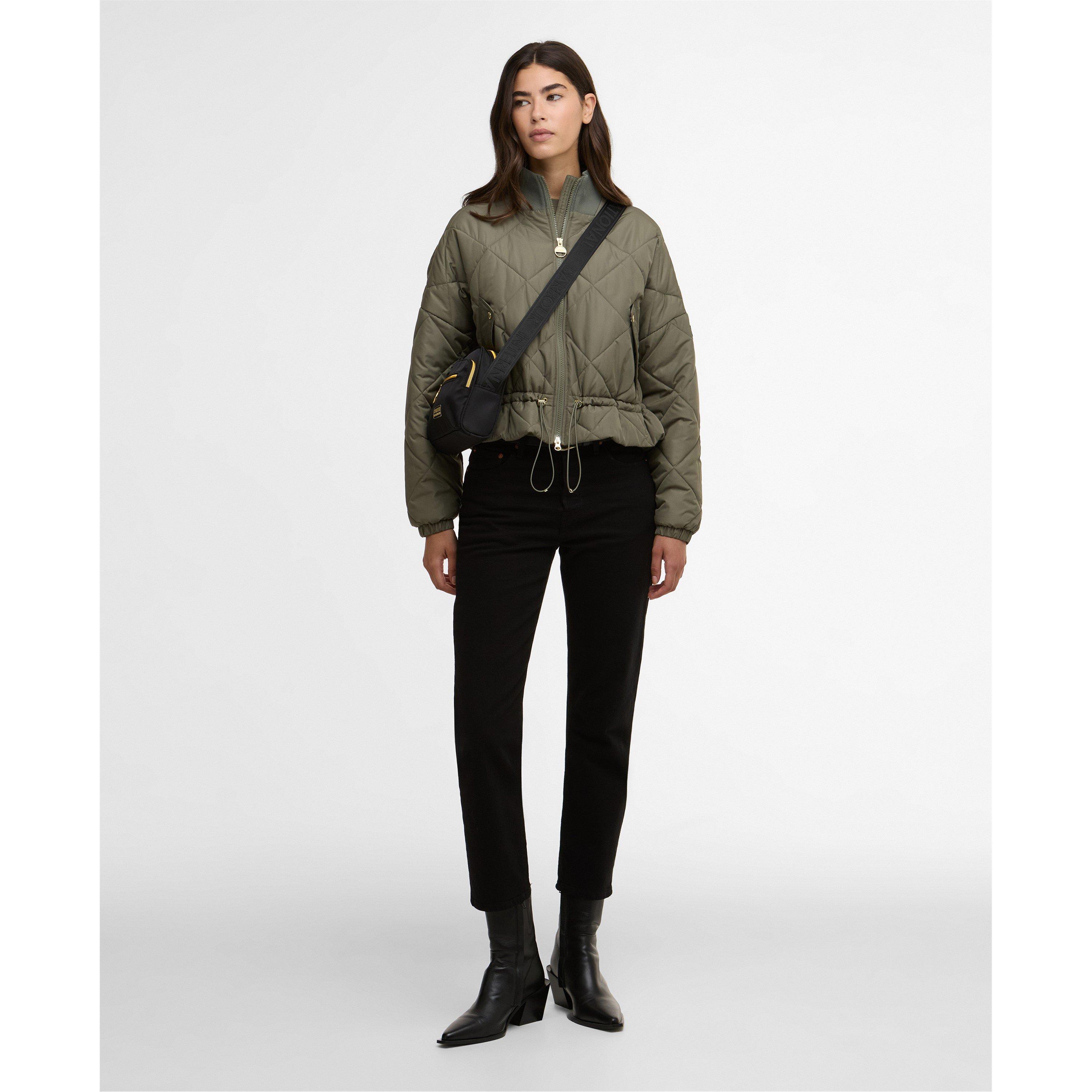 Dusky Khaki - Barbour International - Womens Pagan Quilted Jacket - 6