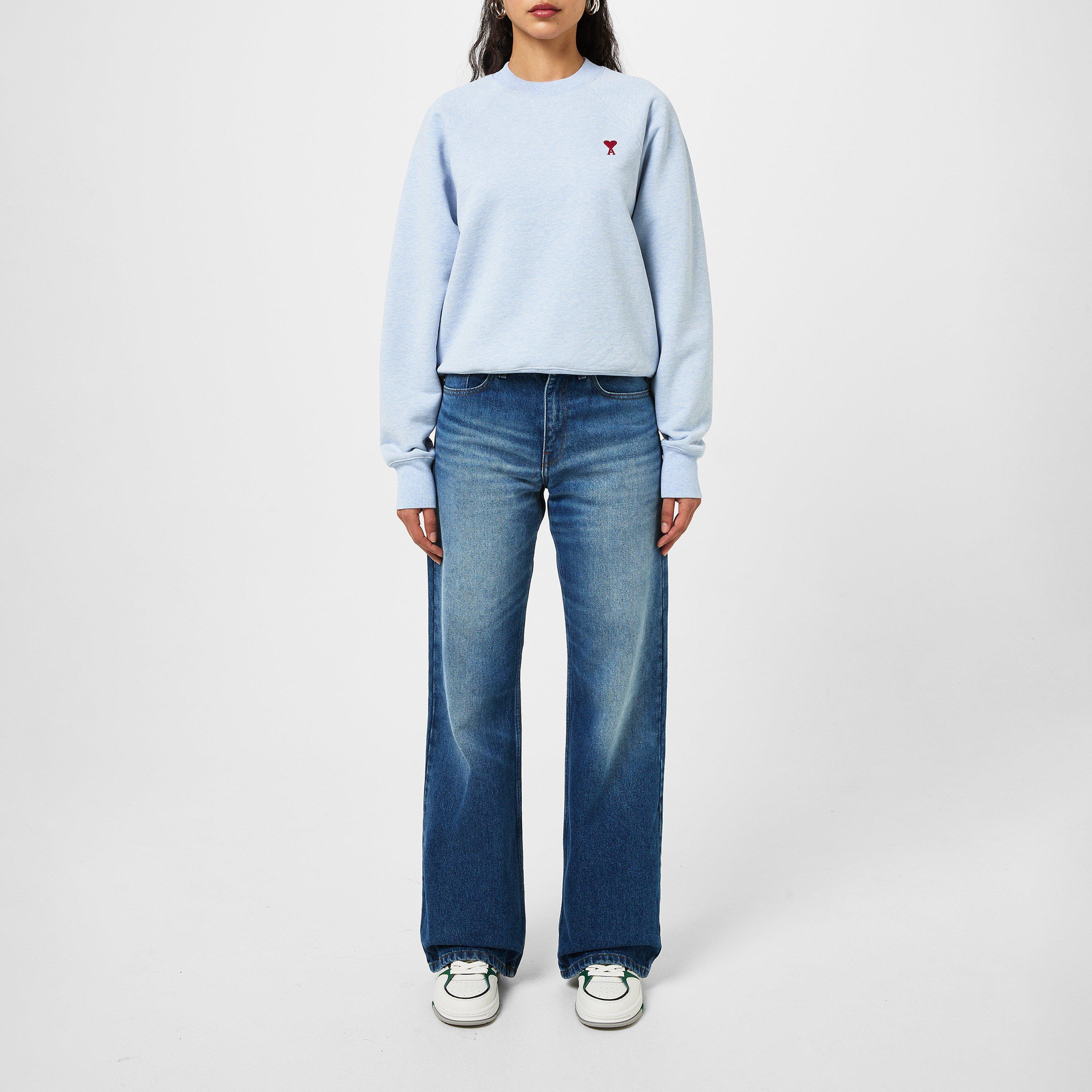CASHMERE BLUE - Ami Paris - Ami De Coeur Sweatshirt - 4