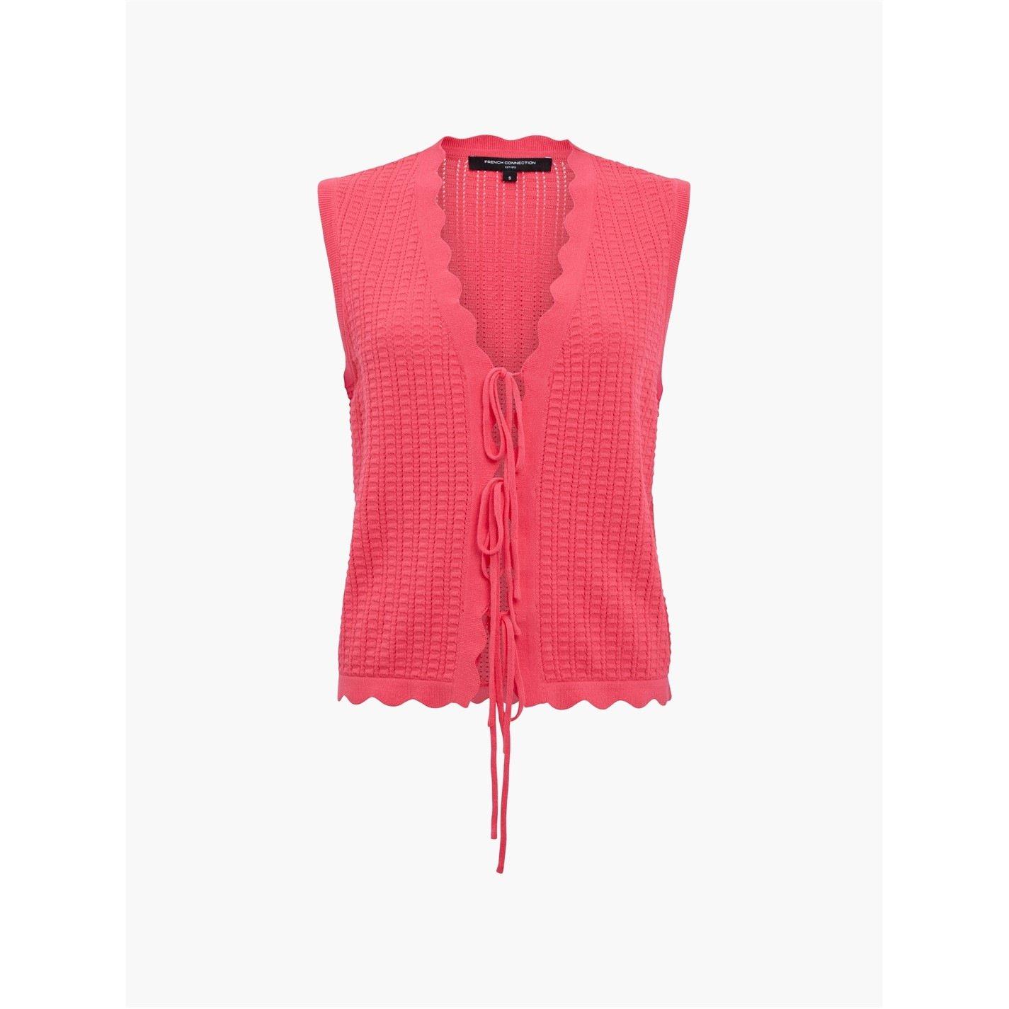 Fuschia Pink - French Connection - Women's Knitted Top - 1