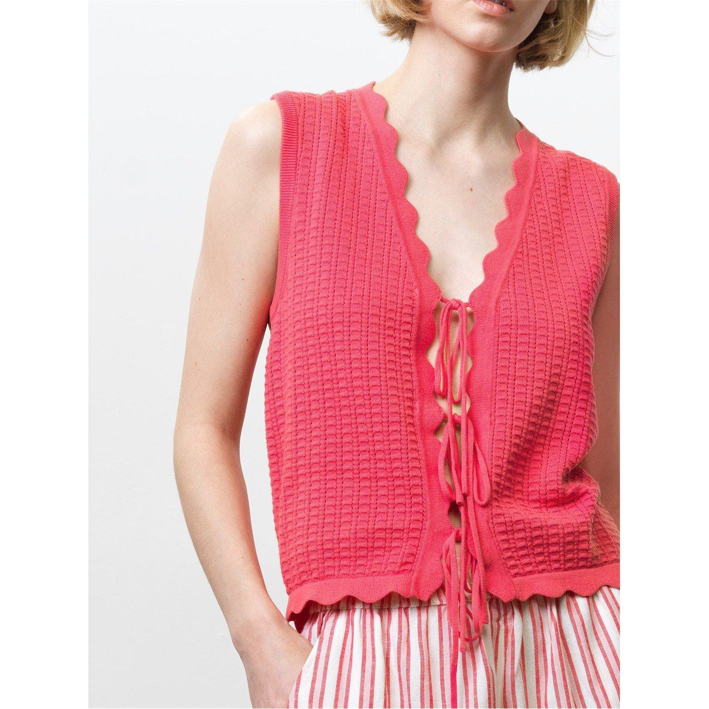 Fuschia Pink - French Connection - Women's Knitted Top - 4