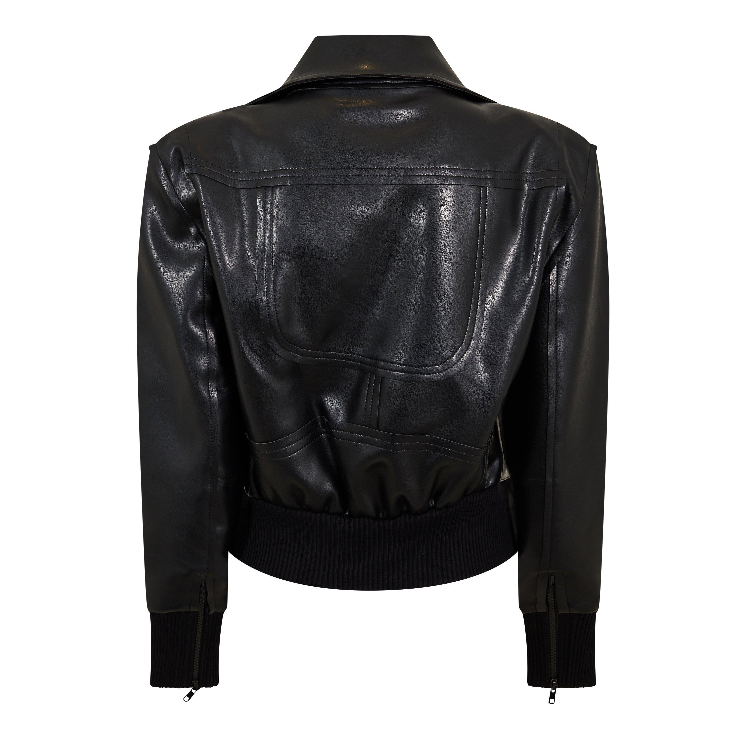 Black - Norma Kamali - NK Mini Moto Jkt Ld61 - 2