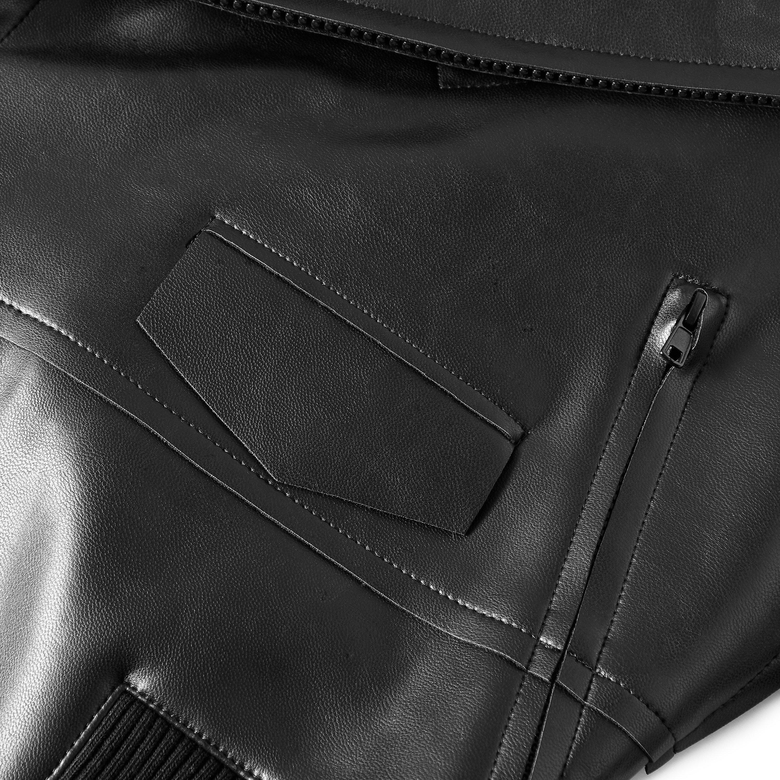 Black - Norma Kamali - Women's Mini Moto Bomber Jacket - 3