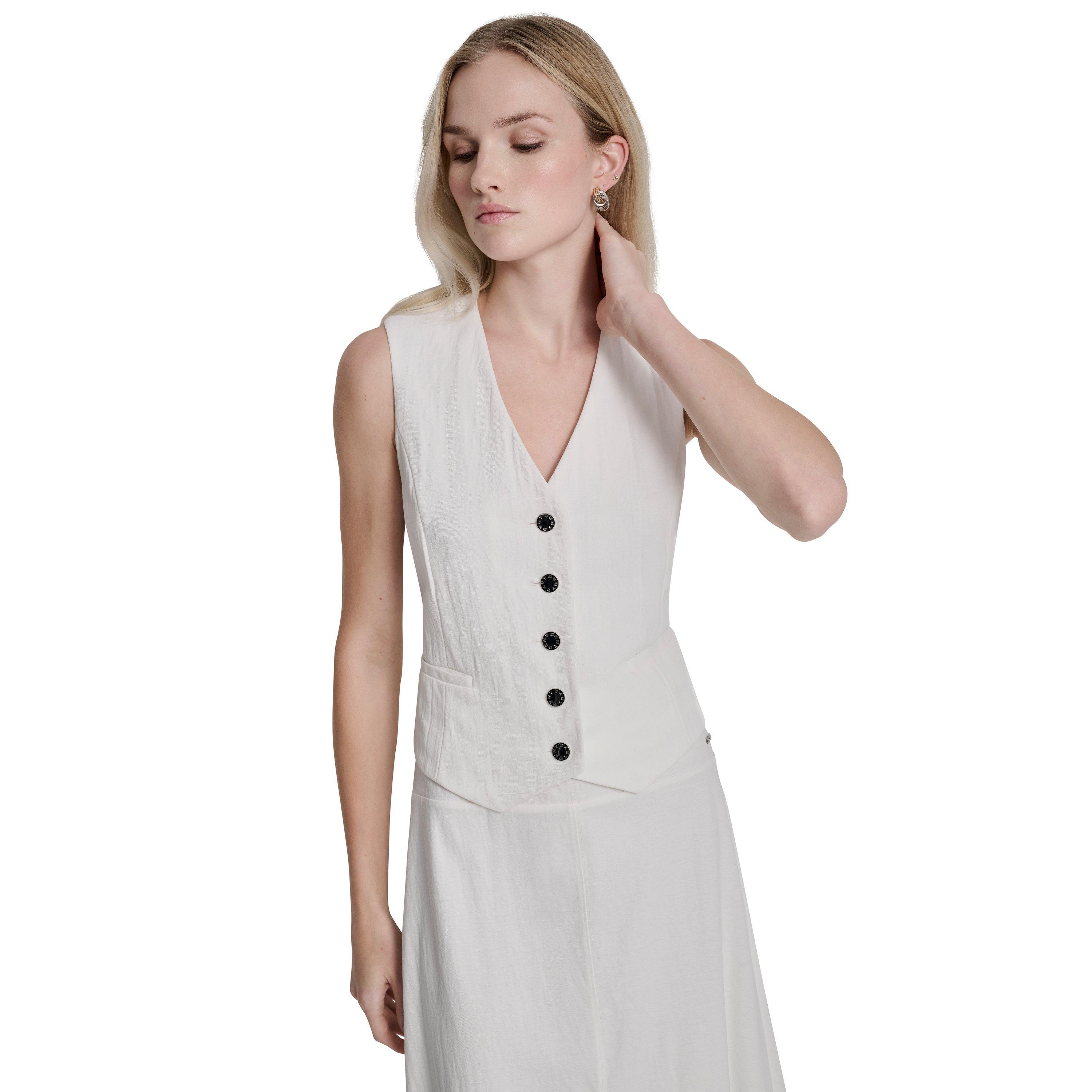 Ivory - DKNY - DKNY Waistcoat Ld62 - 3