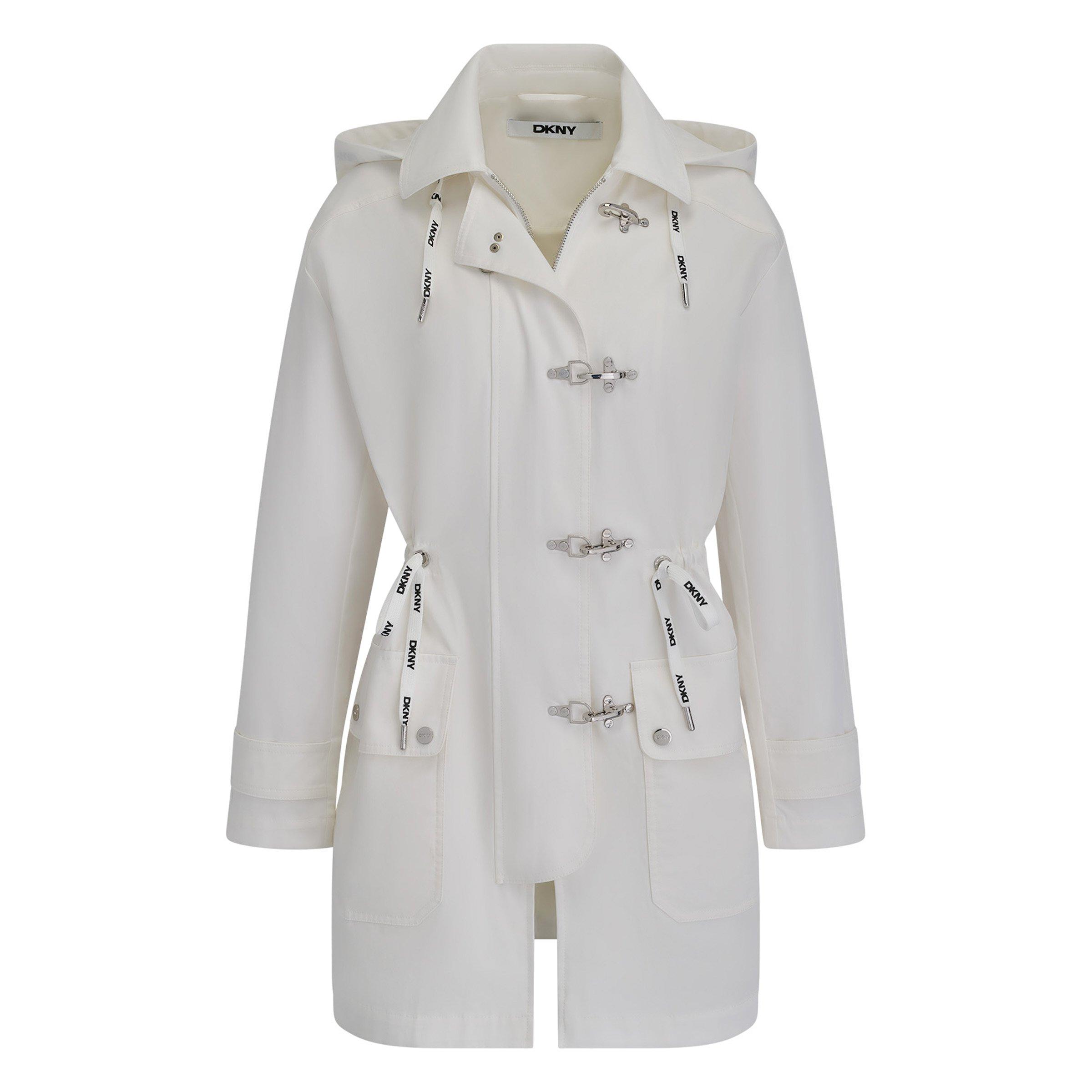 Dkny Women's Rain Anorak Jacket - Ivory - 12 (M)