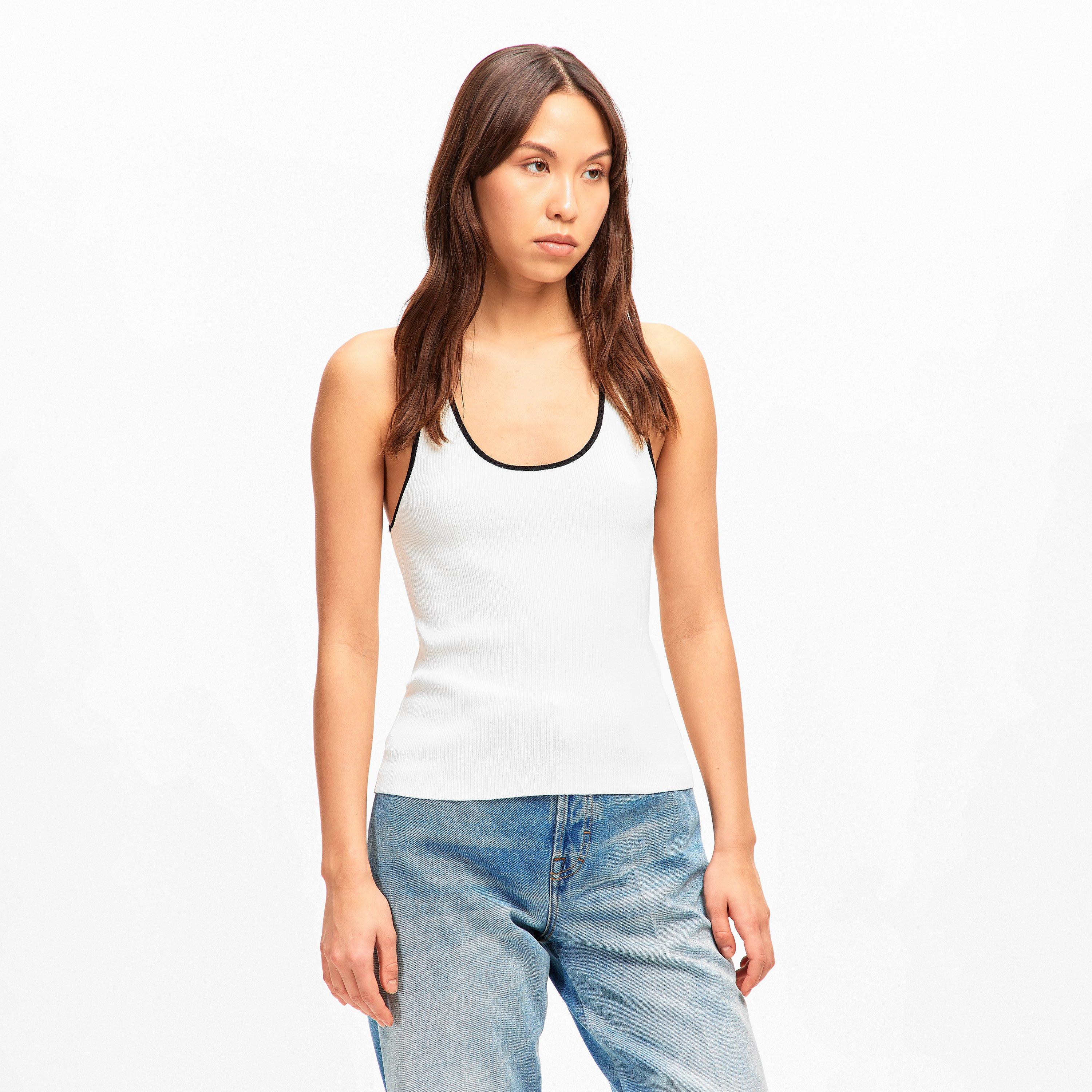 White/Blk - Gucci - Women's BK Logo Knitted Top - 3