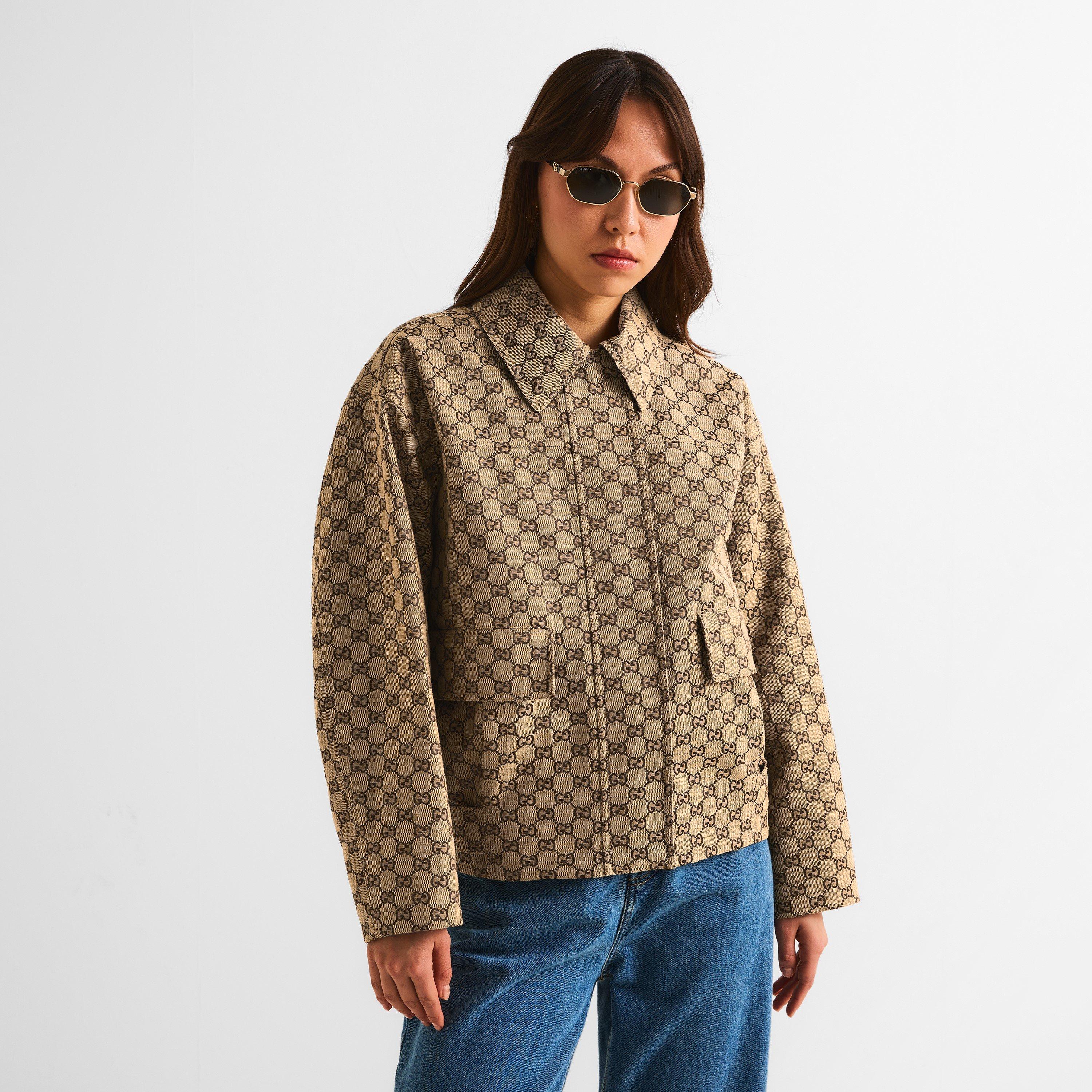 Camel/Ebony - Gucci - Women's Coach Jacket - 3