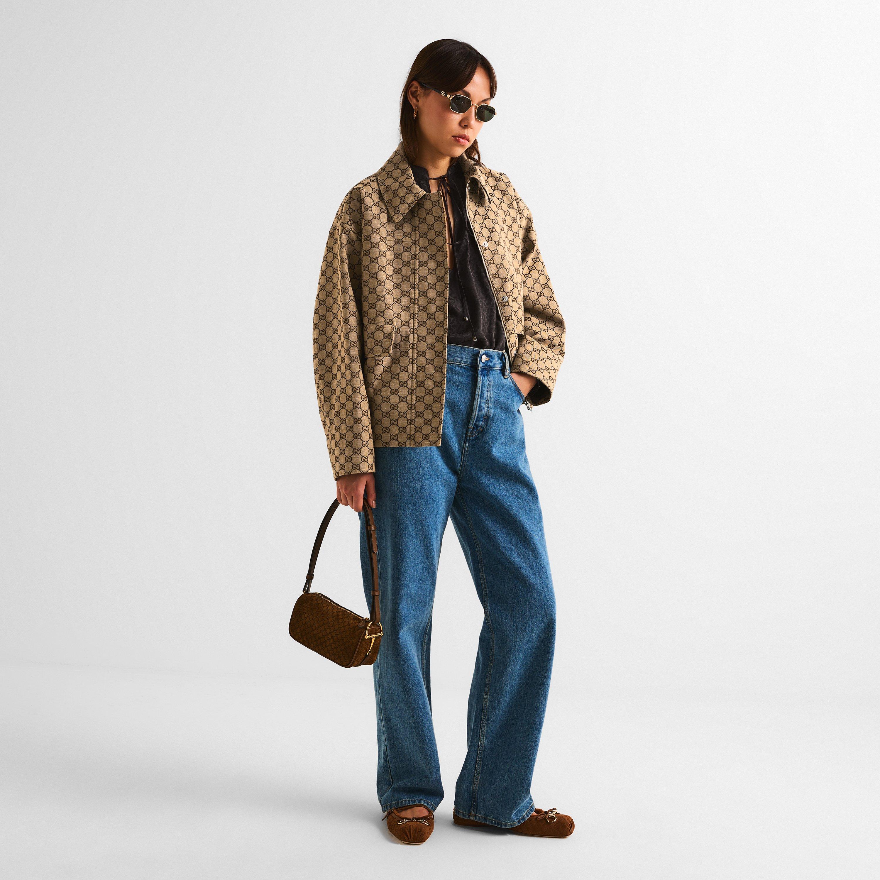 Camel/Ebony - Gucci - Women's Coach Jacket - 6