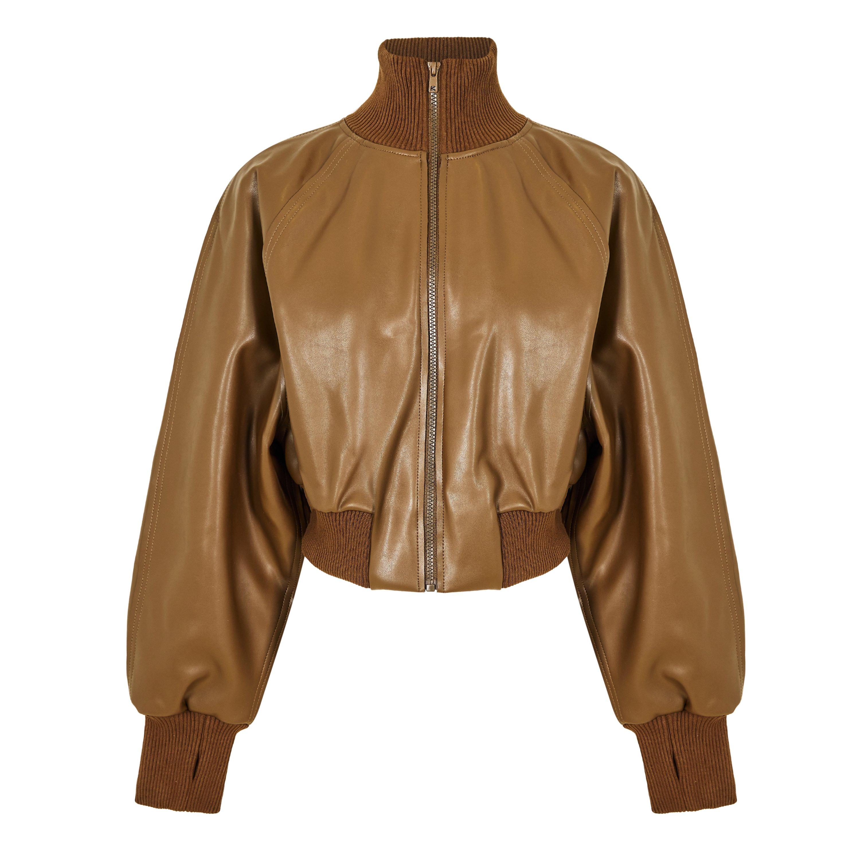 Norma Kamali Women's Bomber Jacket - Bark - 10 (S)