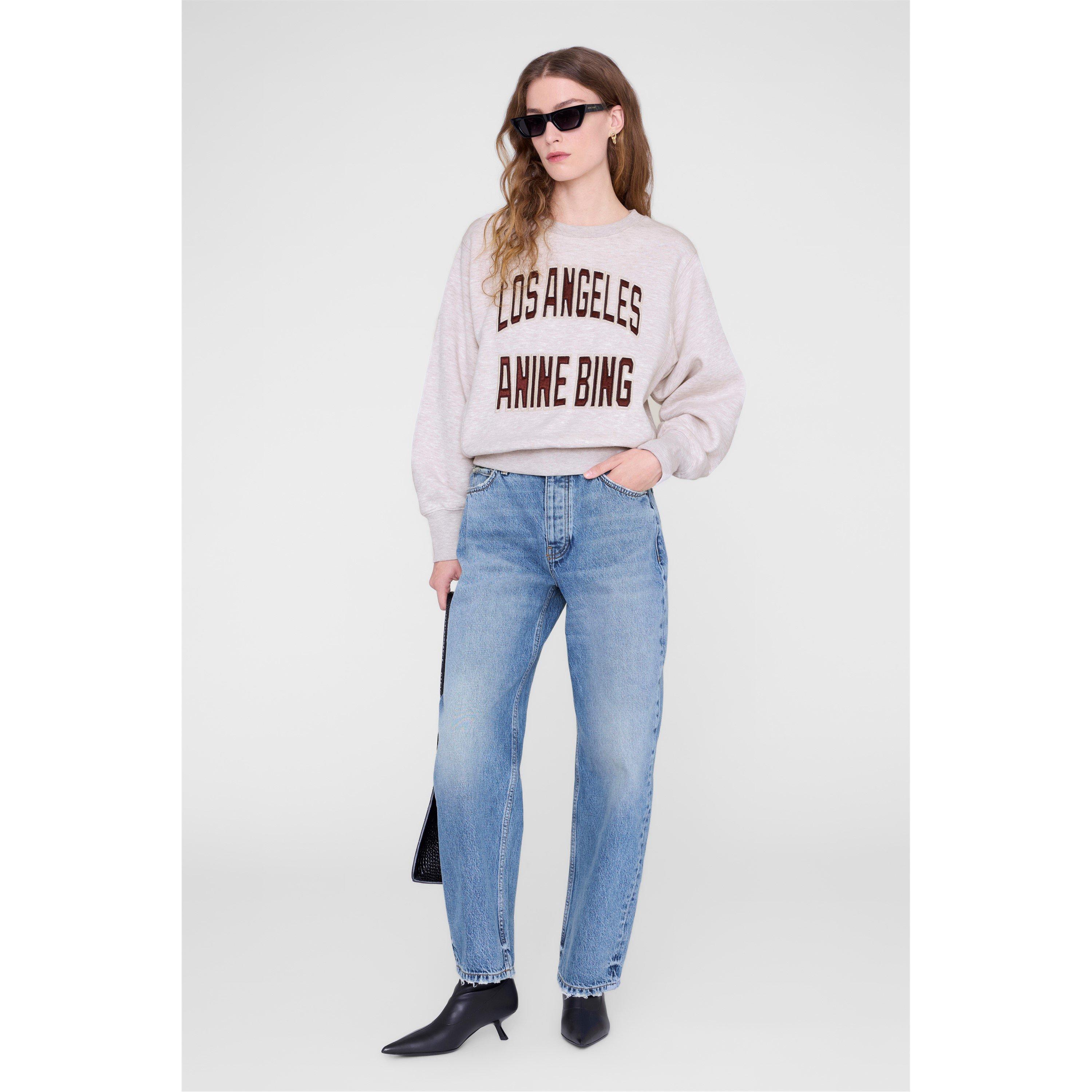 OATMEAL MELANGE - Anine Bing - Womens Harry Sweatshirt - 2