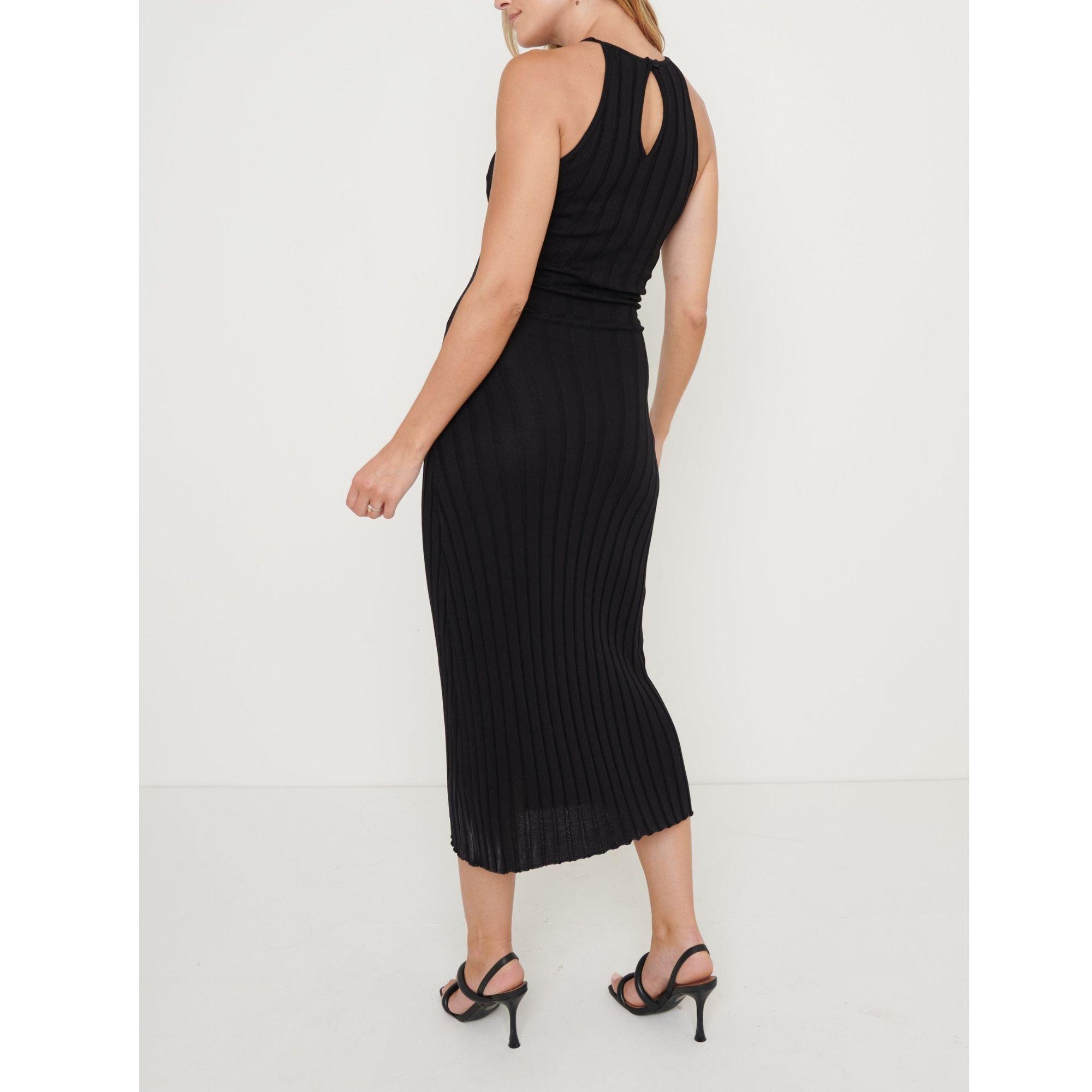 Black - Pretty Lavish - Women's Isla Knitted Midaxi Jumper Dress - 3